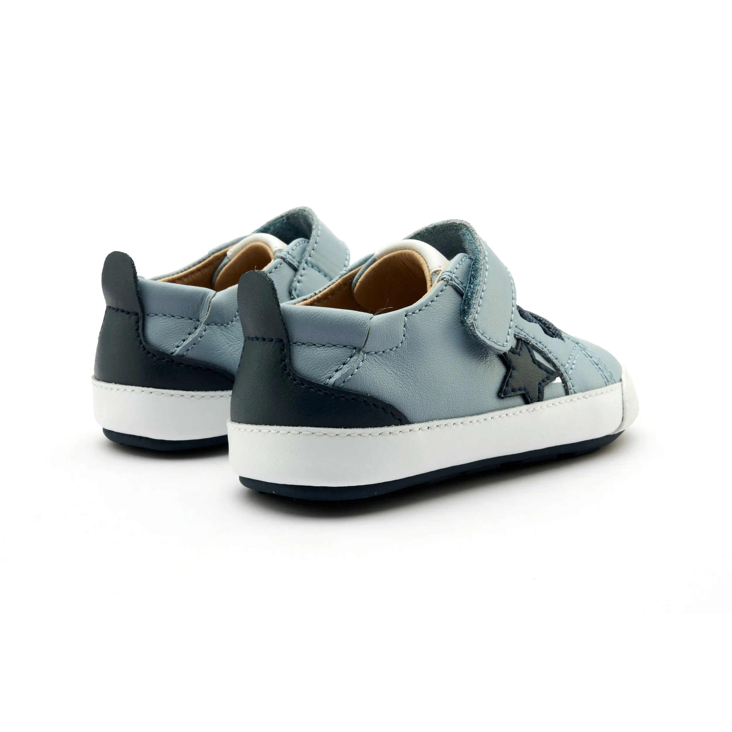 Old Soles Boy's 0085RT Platinum Bub Casual Shoes - Dusty Blue / Navy / Navy Sole fresh flex