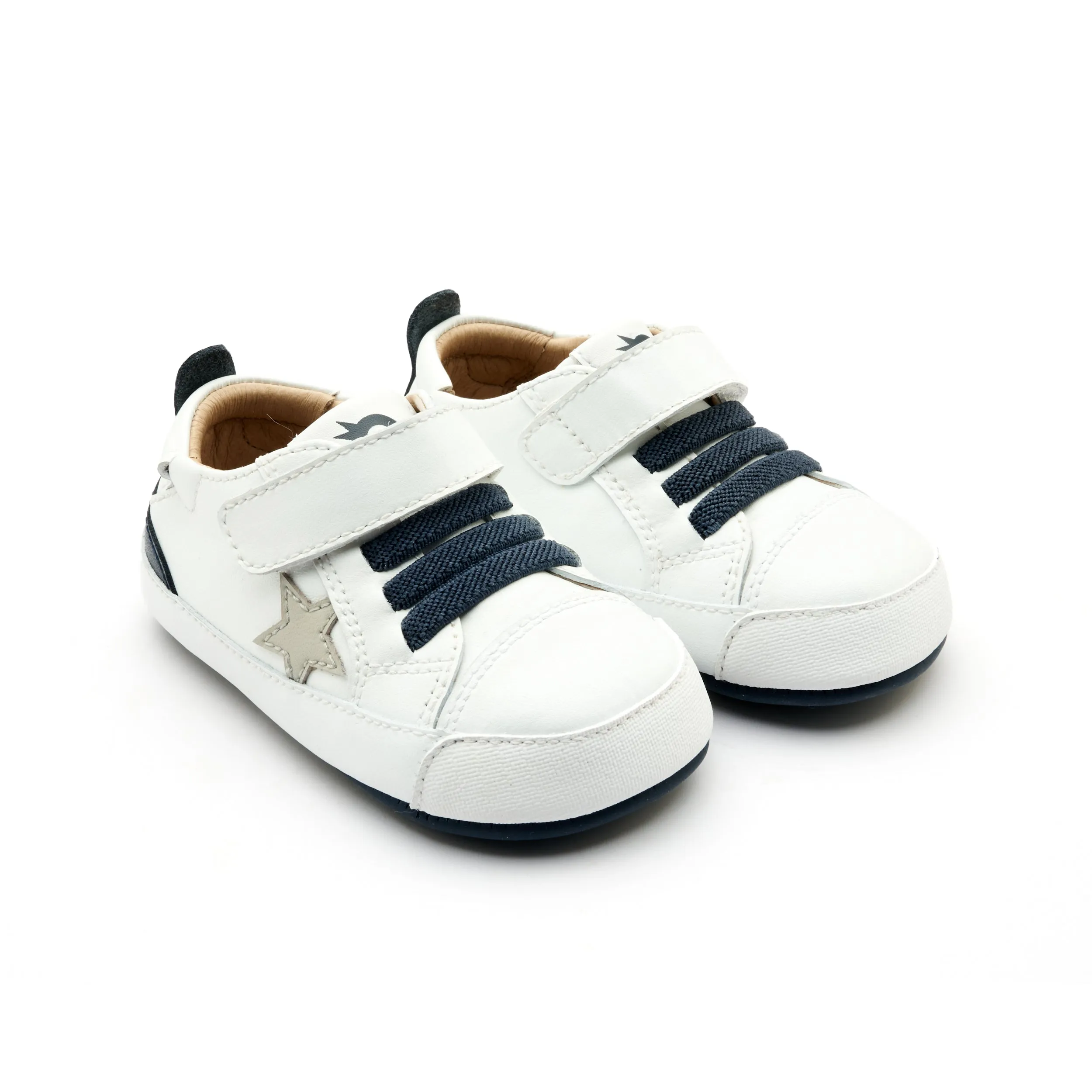 Old Soles Boy's 0085RT Platinum Bub Casual Shoes - Snow / Navy / Gris / Navy Sole long hour