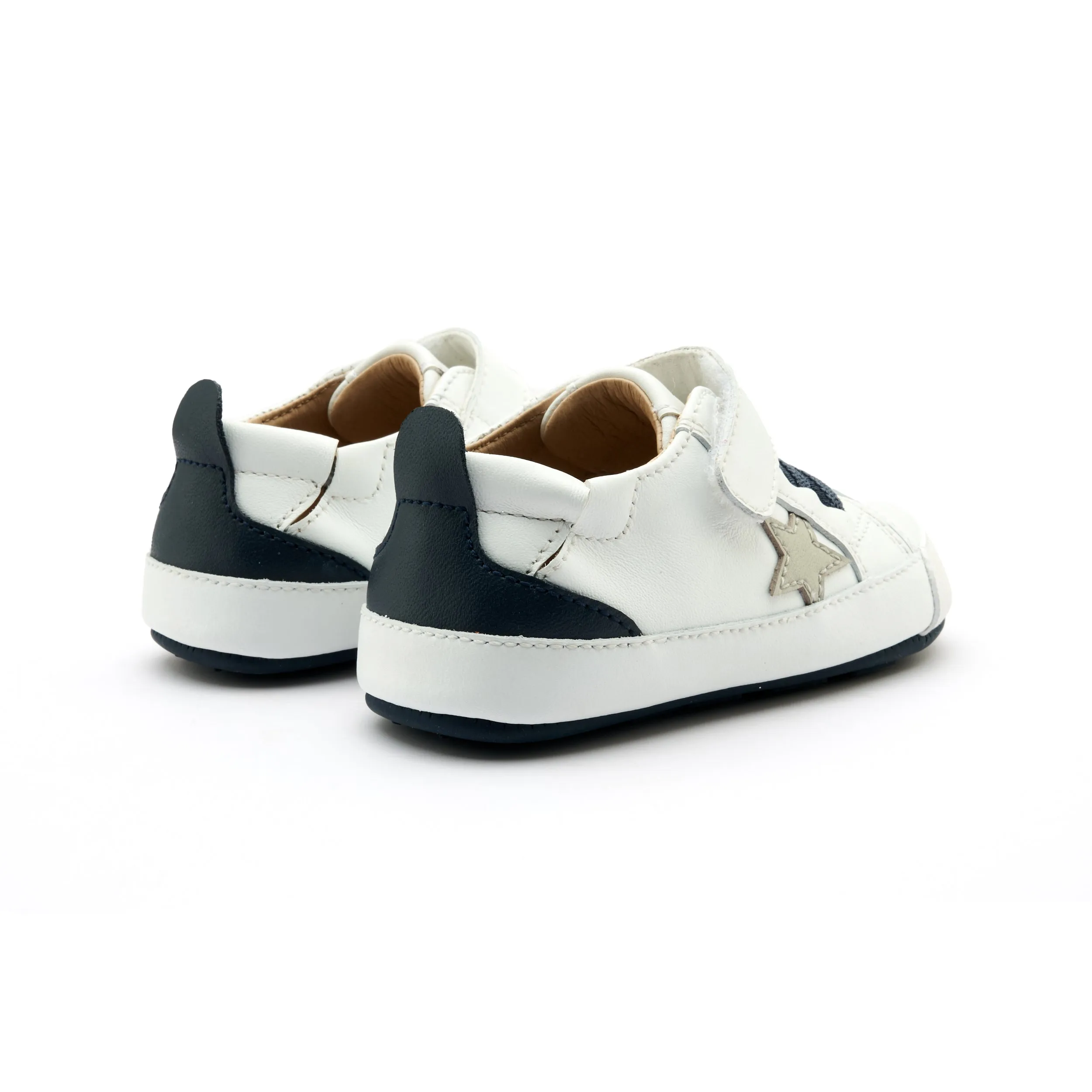 Old Soles Boy's 0085RT Platinum Bub Casual Shoes - Snow / Navy / Gris / Navy Sole comfy ride