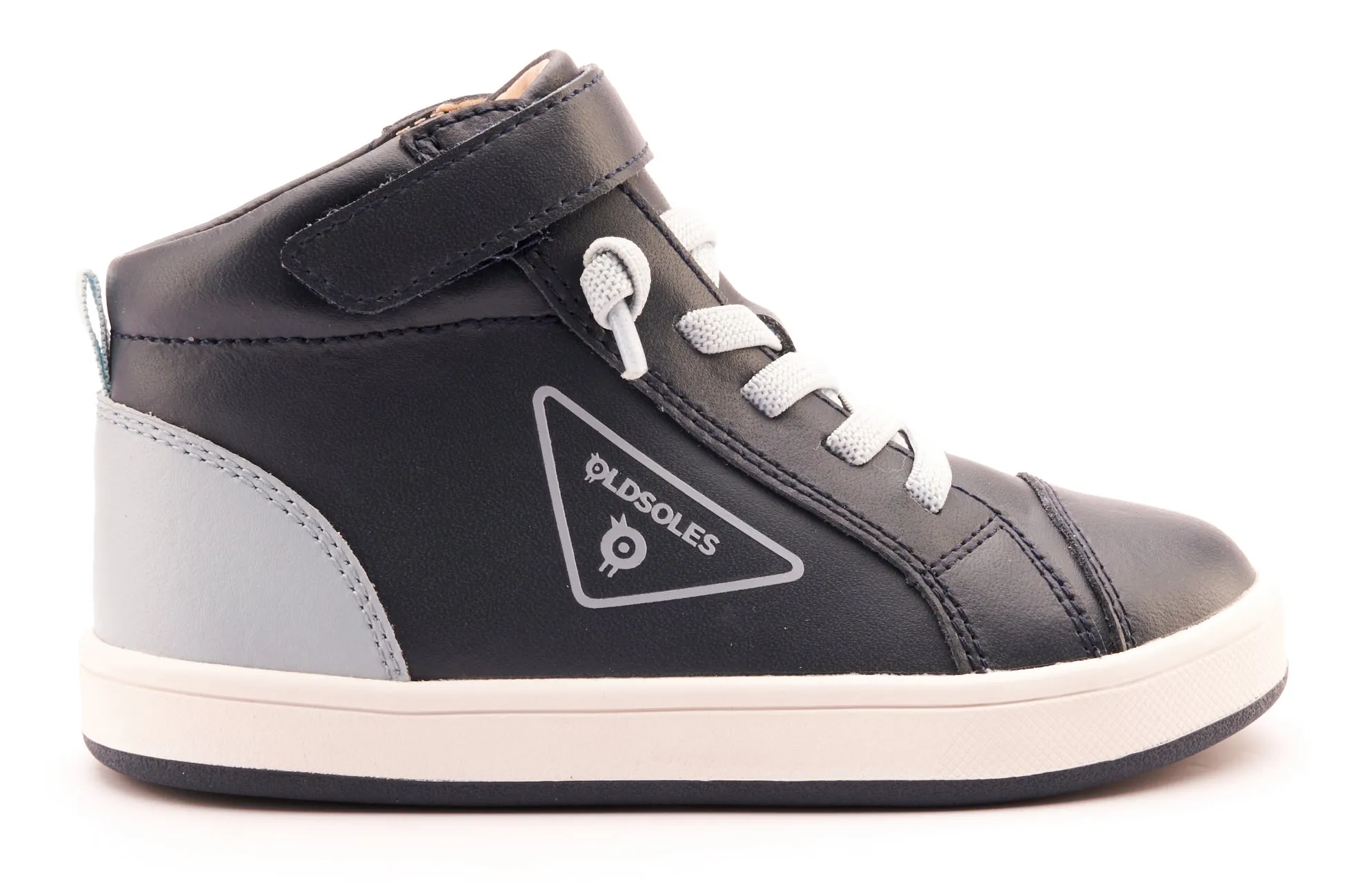 Old Soles Boy's 1000 Brigade High Top Casual Shoes - Navy / Dusty Blue / White Navy Sole soft cloud