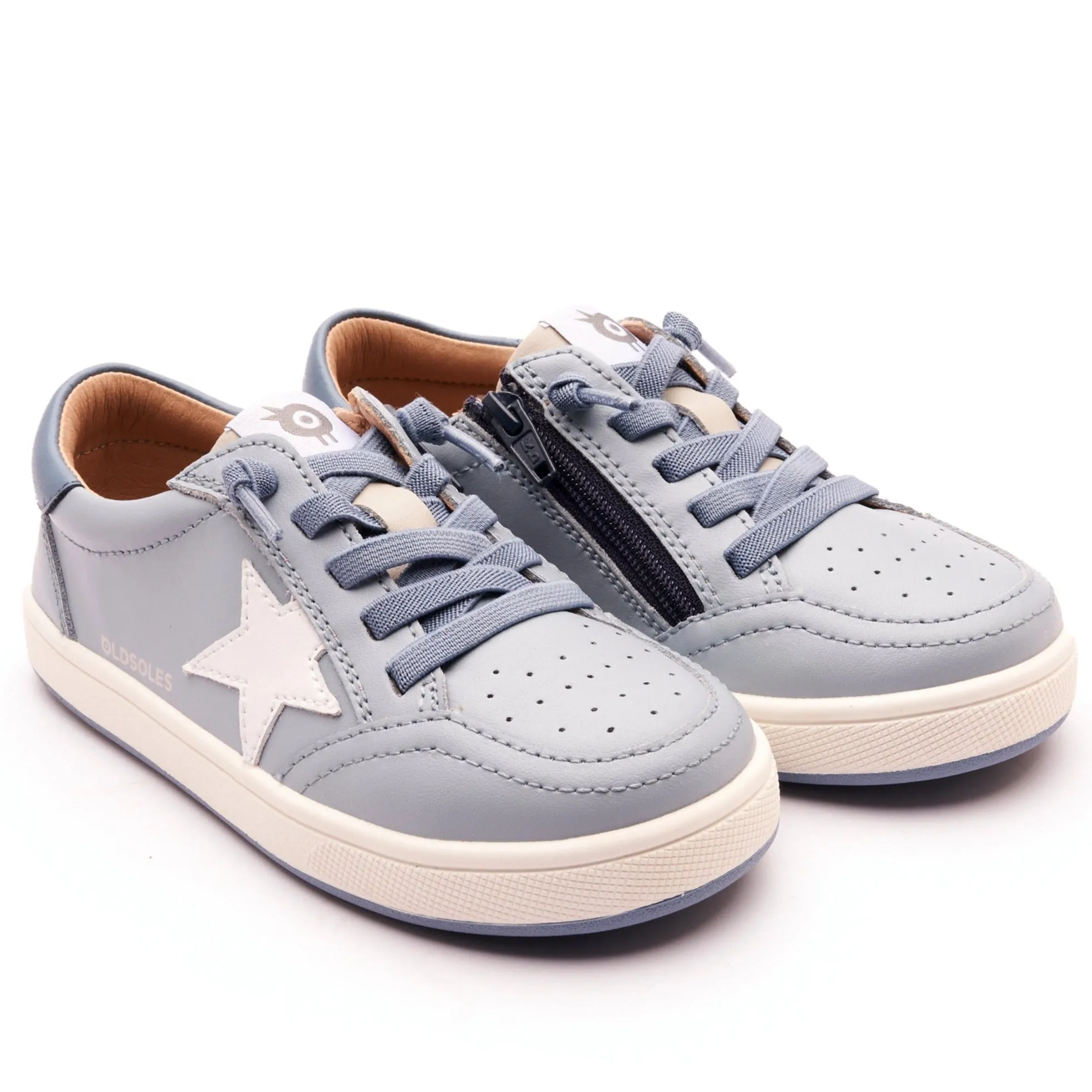 Old Soles Boy's 1006 Platinum Runner Casual Shoes - Dusty Blue / Indigo / Gris / Snow / White Indigo Sole work life