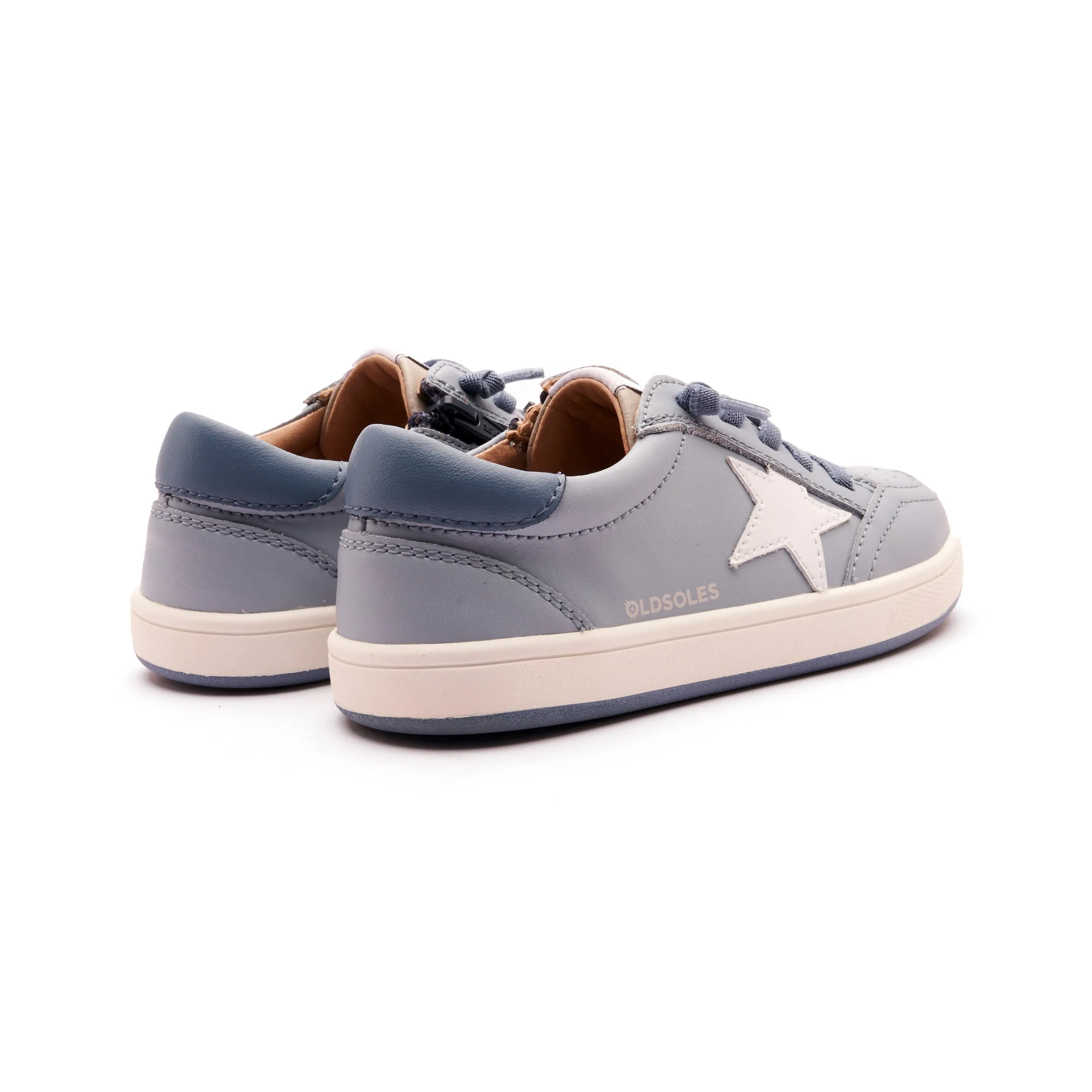 Old Soles Boy's 1006 Platinum Runner Casual Shoes - Dusty Blue / Indigo / Gris / Snow / White Indigo Sole metro edge
