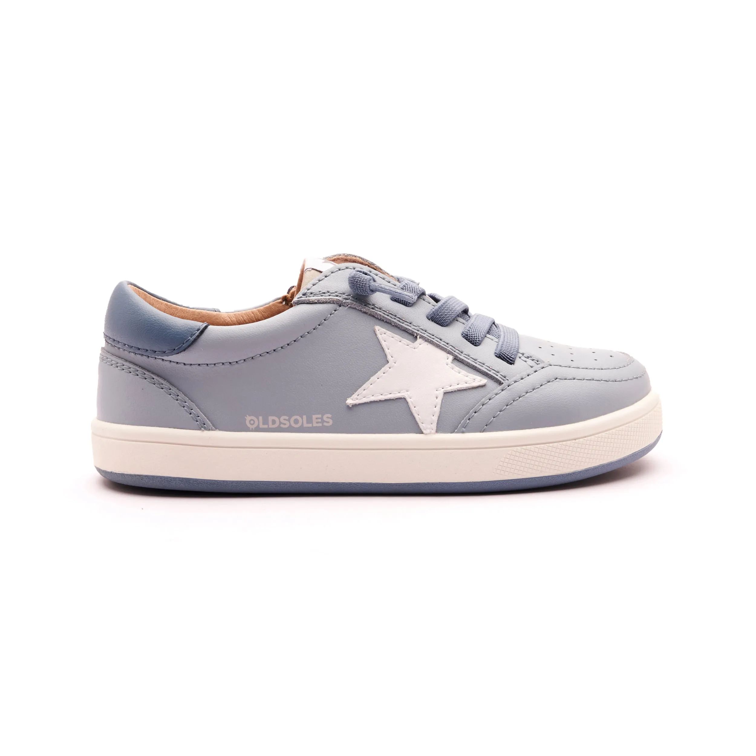Old Soles Boy's 1006 Platinum Runner Casual Shoes - Dusty Blue / Indigo / Gris / Snow / White Indigo Sole style flex