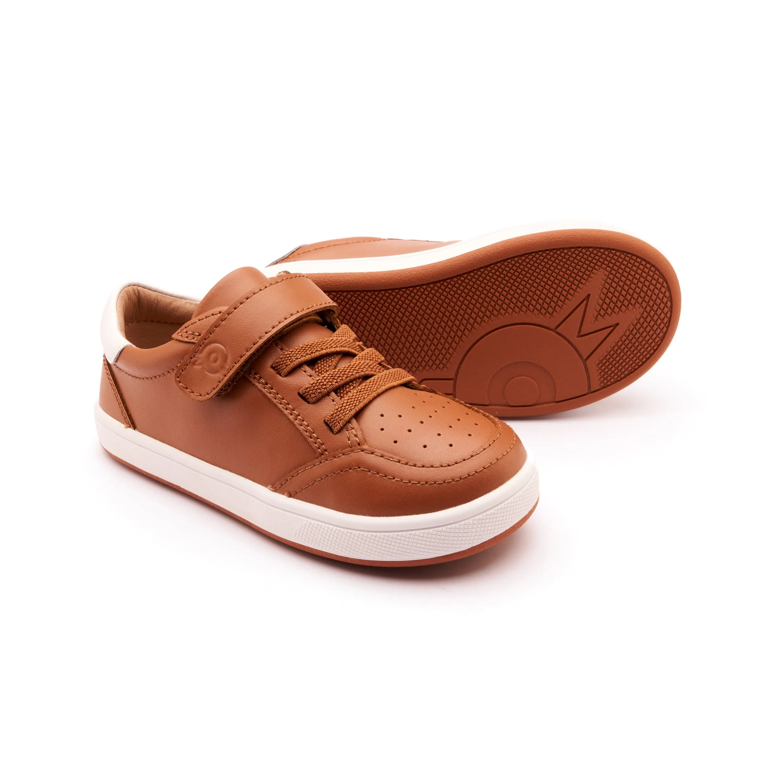 Old Soles Boy's 1019 The Tread Casual Shoes - Tan / Snow / White Gum Sole long hour