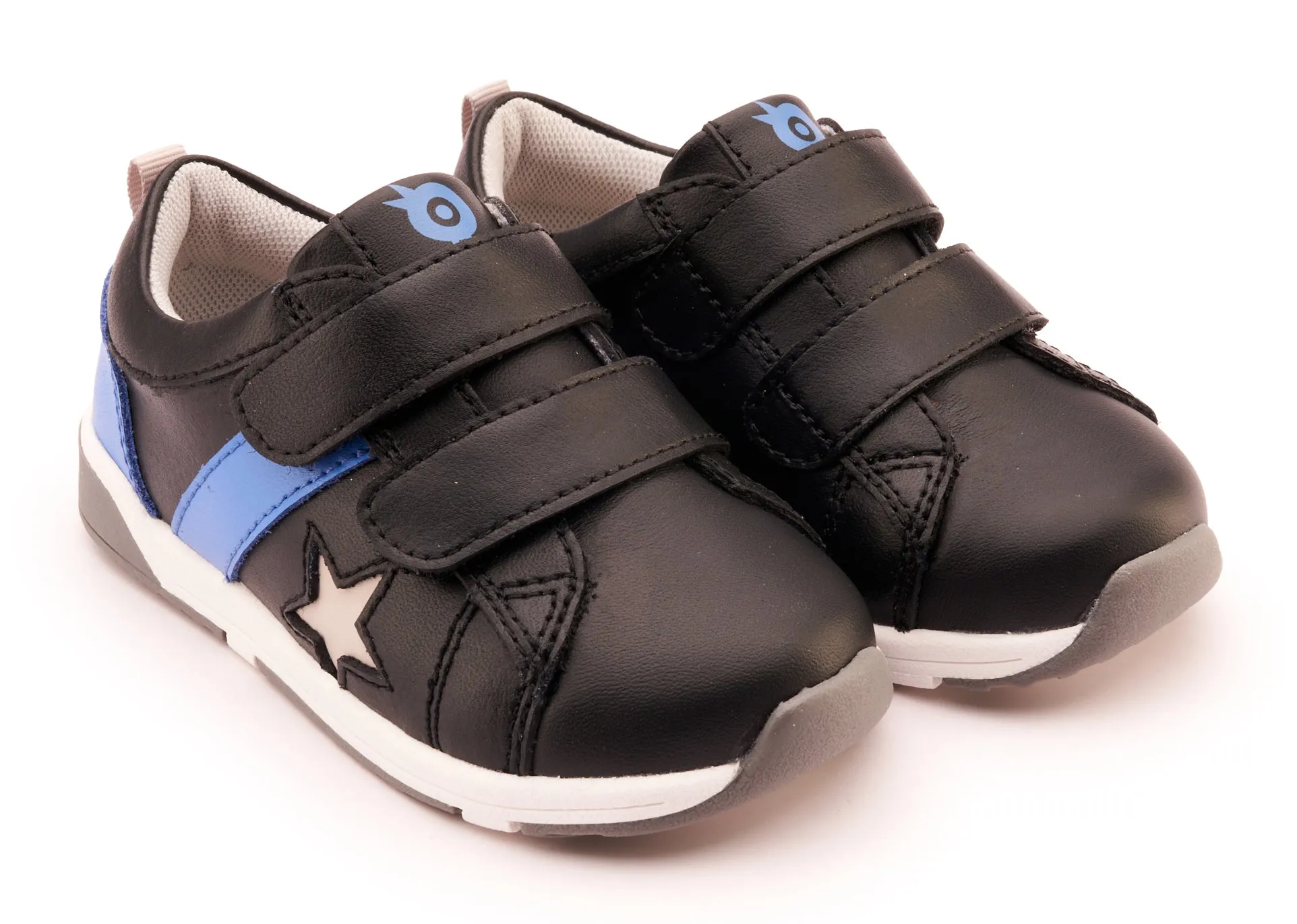 Old Soles Boy's 2101 Track Squad Casual Shoes - Black / Neon Blue / Gris / White Grey Sole cozy move