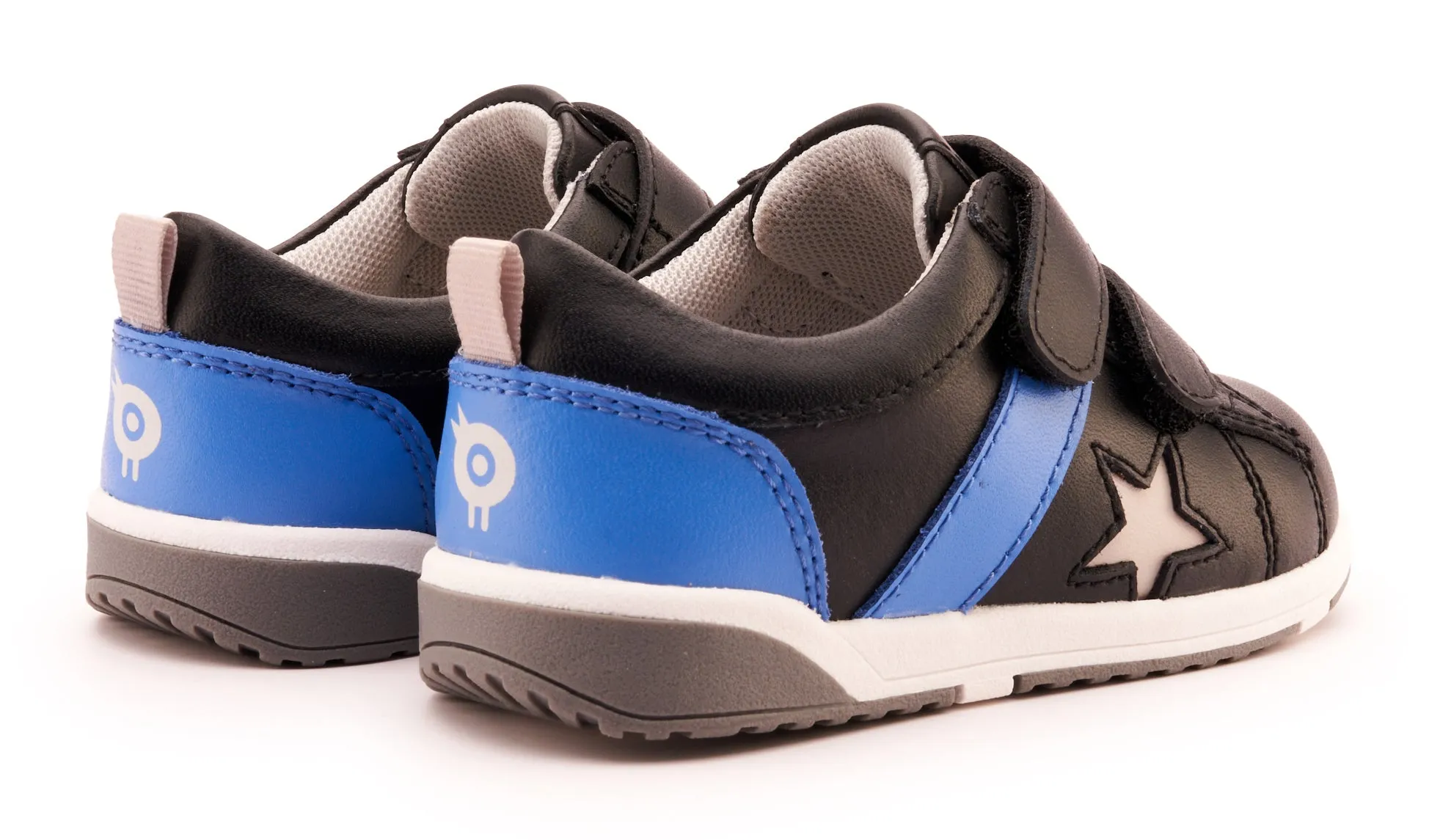 Old Soles Boy's 2101 Track Squad Casual Shoes - Black / Neon Blue / Gris / White Grey Sole hang out