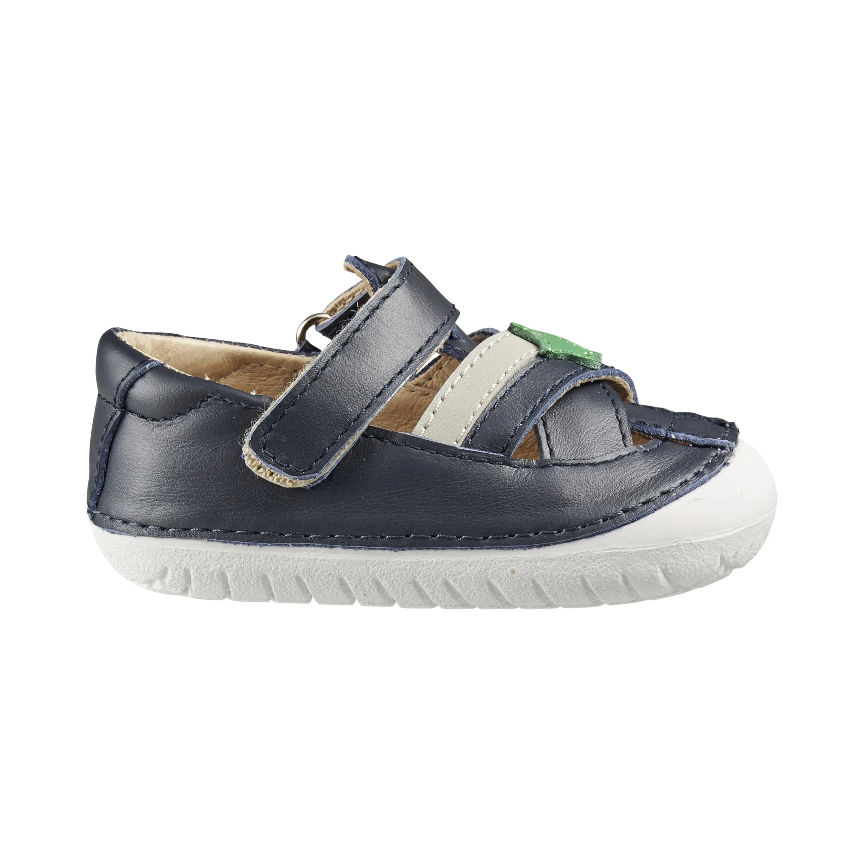 Old Soles Boy's 4078 Marching Pave Shoes - Navy/Gris/Navy/Neon Green Morning Run