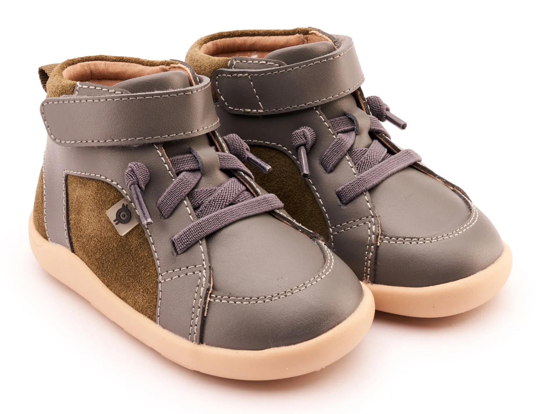 Old Soles Boy's 8039 Woodford Casual Shoes - Militare Suede / Grey walk smart