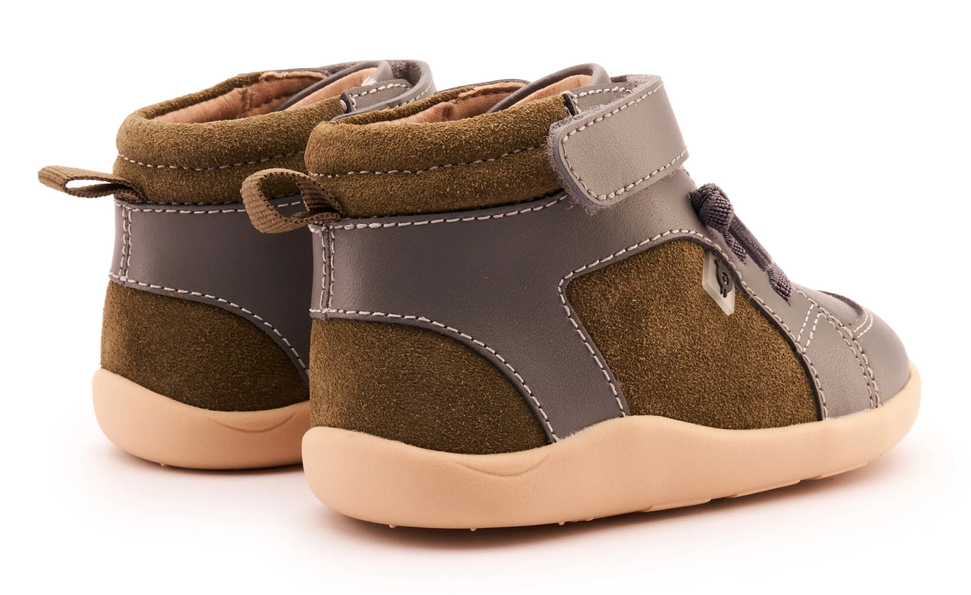Old Soles Boy's 8039 Woodford Casual Shoes - Militare Suede / Grey no tie