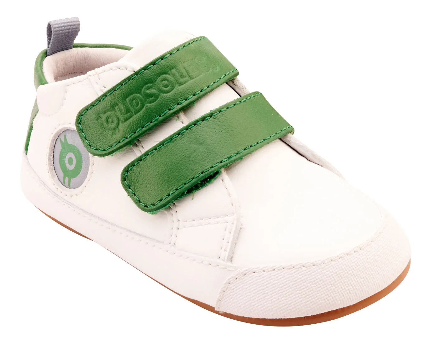 Old Soles Boy's & Girl's 0079RT Badge Bub Casual Shoes - Snow / Green lazy walk