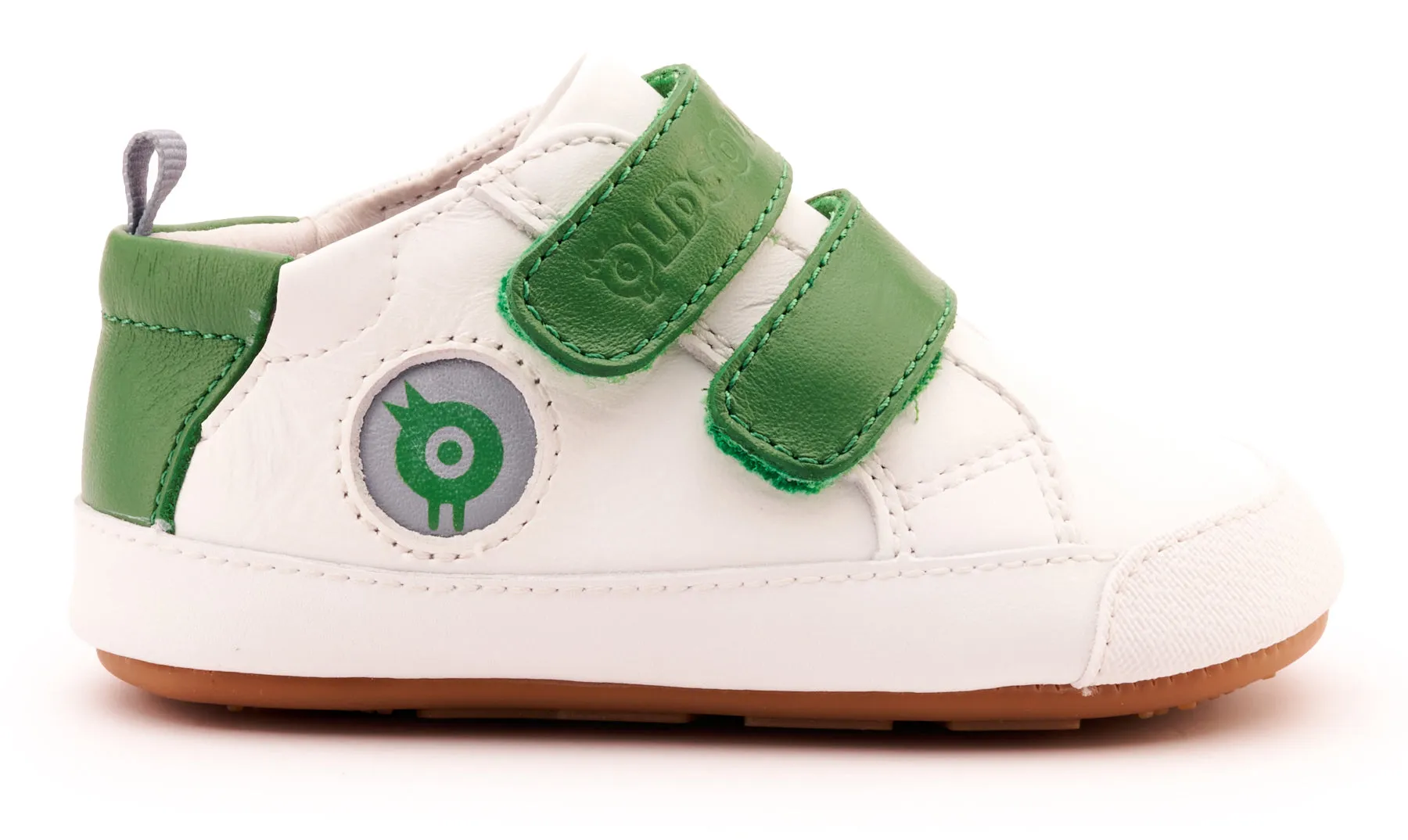 Old Soles Boy's & Girl's 0079RT Badge Bub Casual Shoes - Snow / Green move around