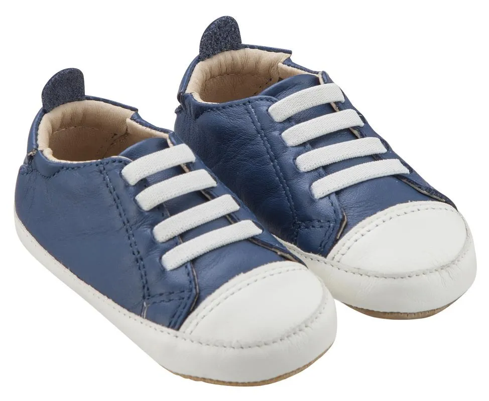 Old Soles Boy's & Girl's 106R Eazy Jogger Vintage Trainer Denim Blue Sneakers flow street