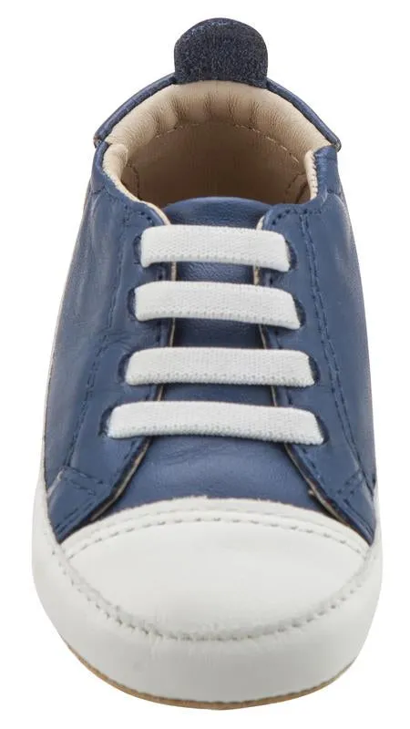 Old Soles Boy's & Girl's 106R Eazy Jogger Vintage Trainer Denim Blue Sneakers lazy walk
