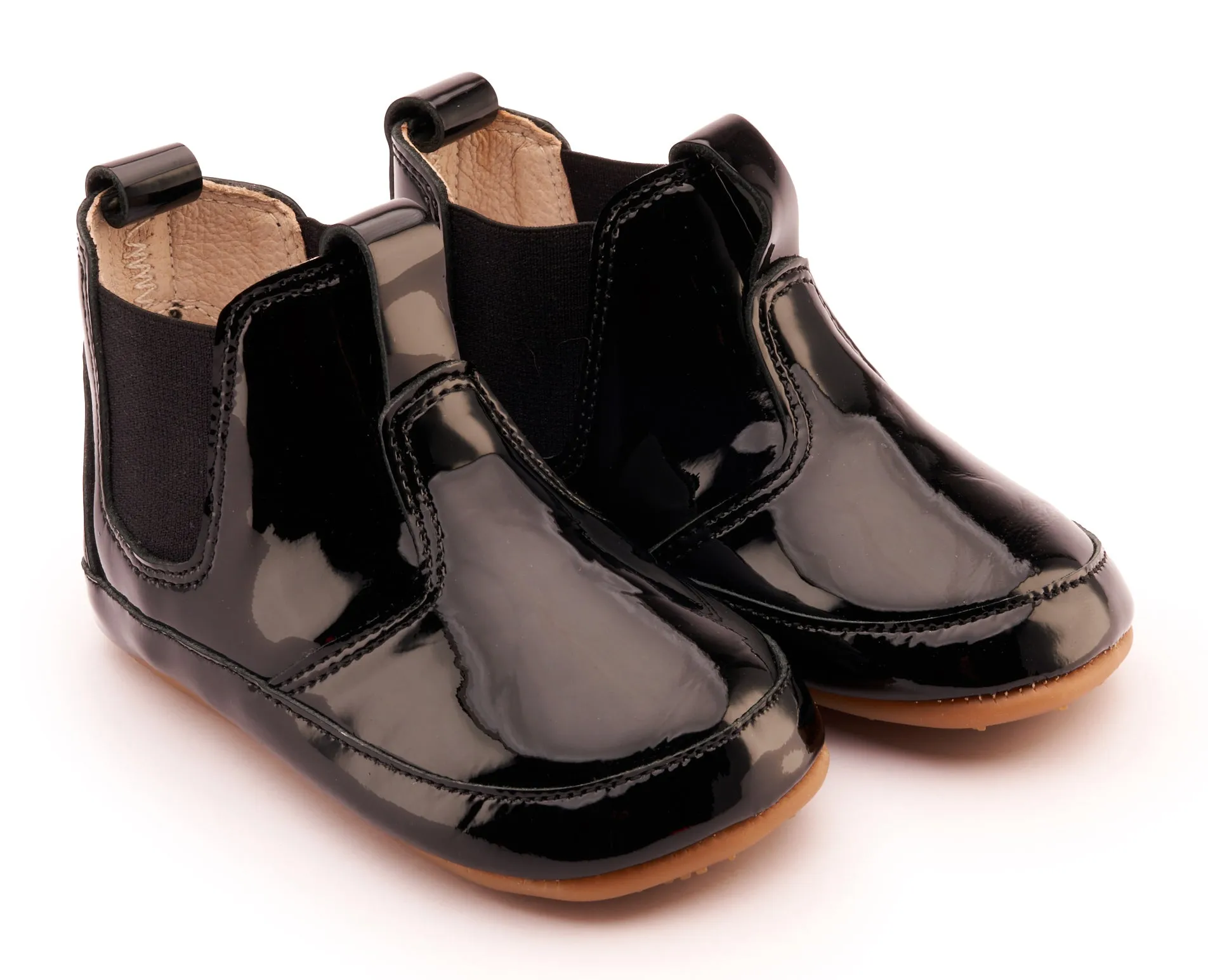 Old Soles Boy's & Girl's 188R Bambini Local Boots/Dress Shoes - Black Patent / Black daily ease