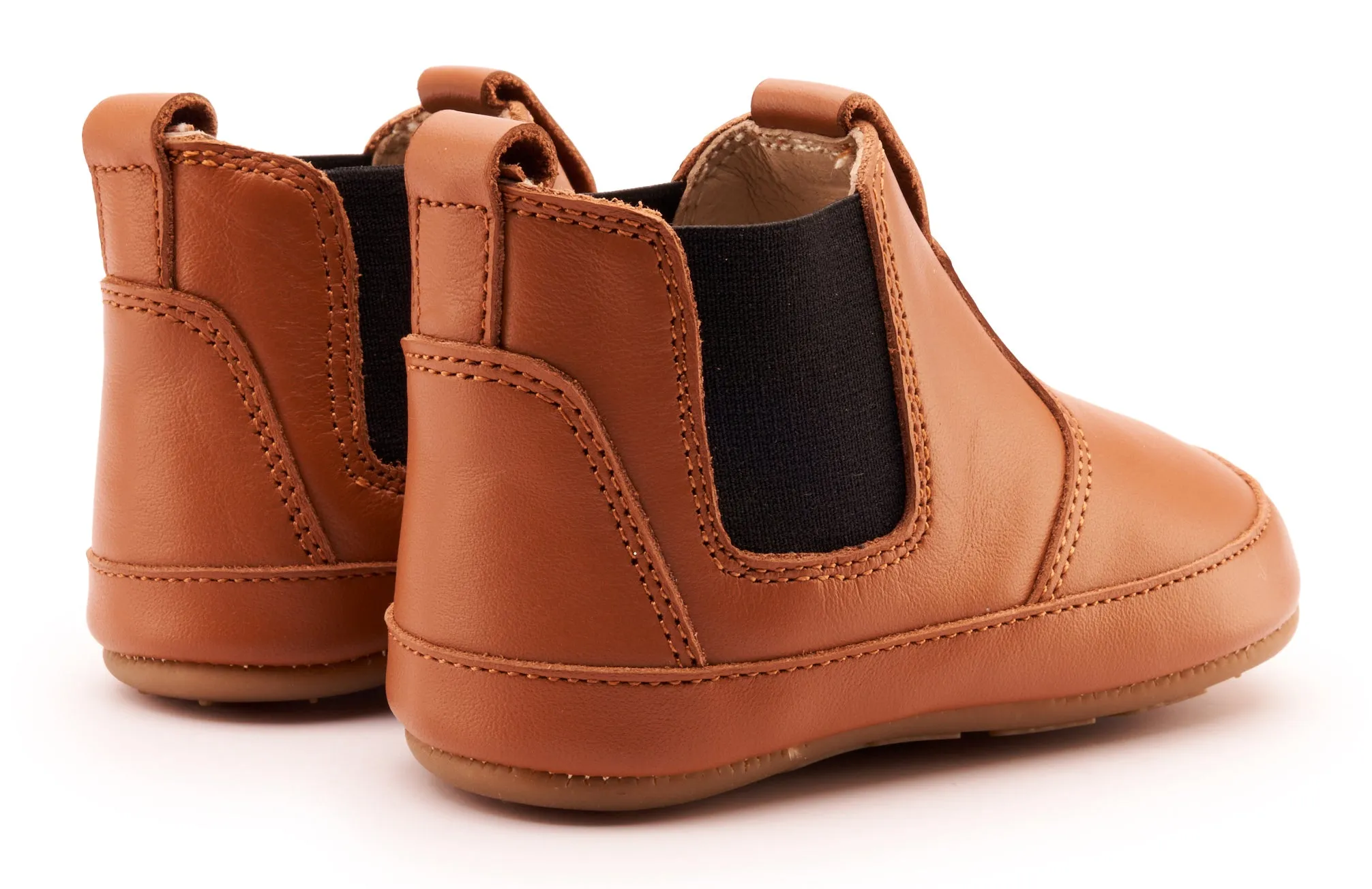 Old Soles Boy's & Girl's 188R Bambini Local Boots/Dress Shoes - Tan / Black refined style