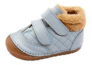 Old Soles Boy's & Girl's 4069 Quilty Bear Pave Sneaker Booties - Dusty Blue warm touch