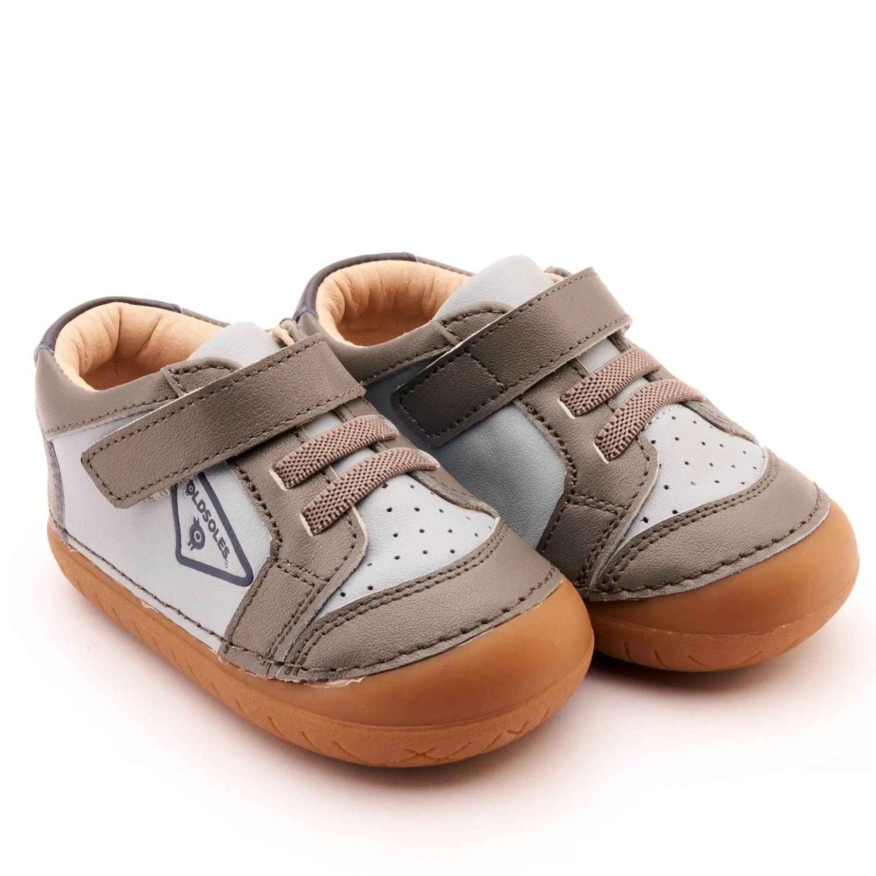 Old Soles Boy's & Girl's 4094 Badge Pave Casual Shoes - Dusty Blue / Grey / Navy urban style