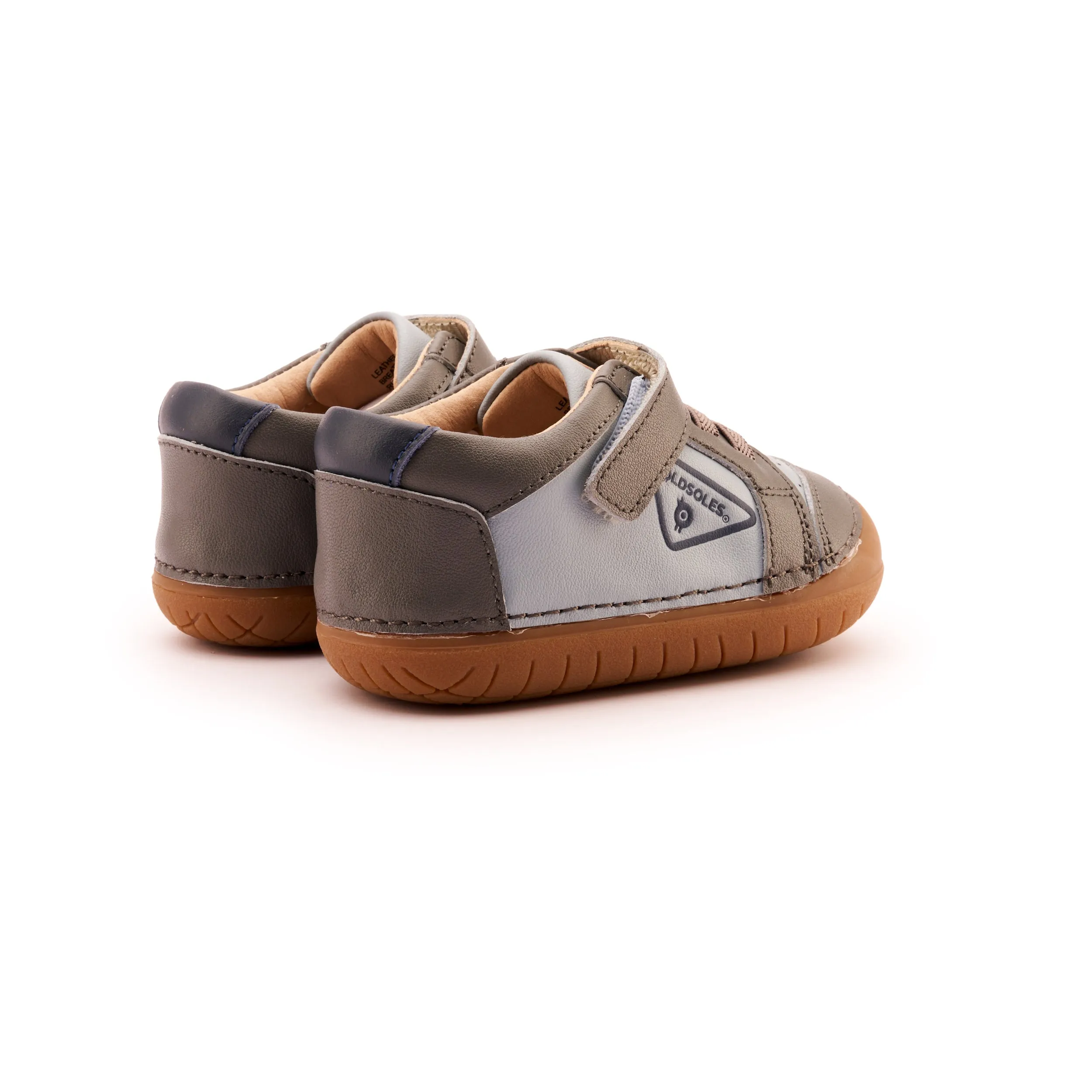 Old Soles Boy's & Girl's 4094 Badge Pave Casual Shoes - Dusty Blue / Grey / Navy flow street