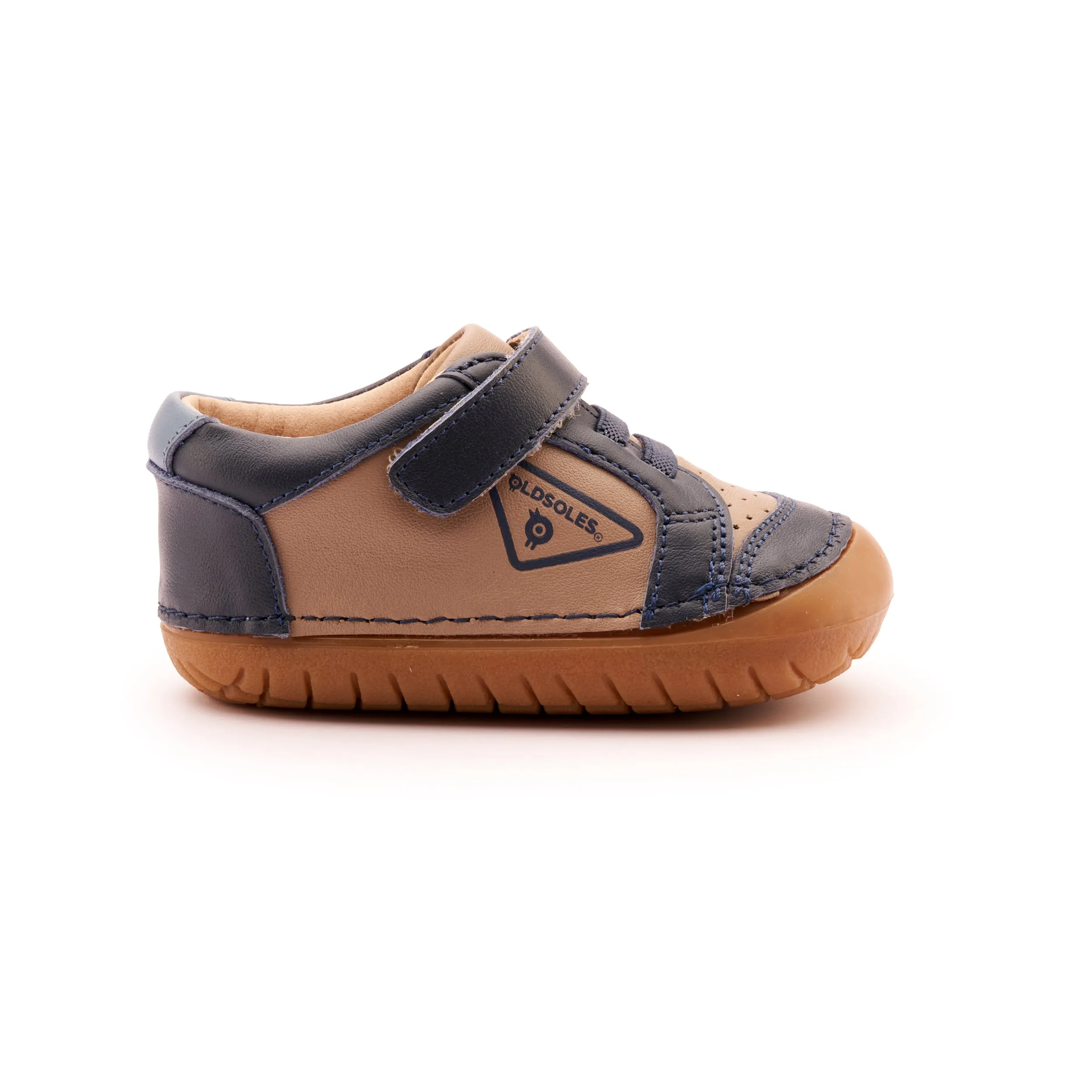 Old Soles Boy's & Girl's 4094 Badge Pave Casual Shoes - Taupe / Navy / Indigo vibe zone