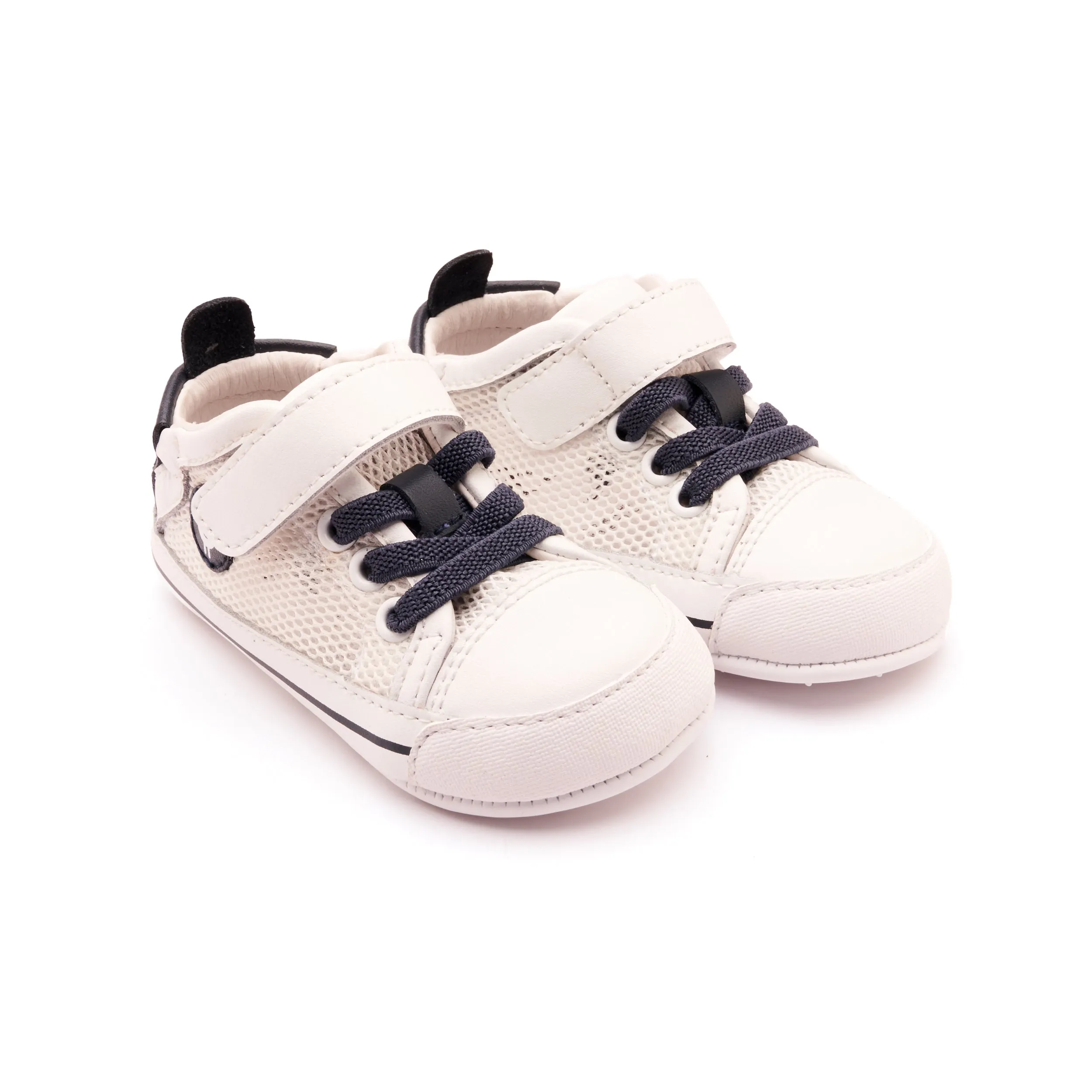 Old Soles Boy's and Girl's 0083RT Baby Mesh Casual Shoes - Snow / Navy / Snow Sole easy air