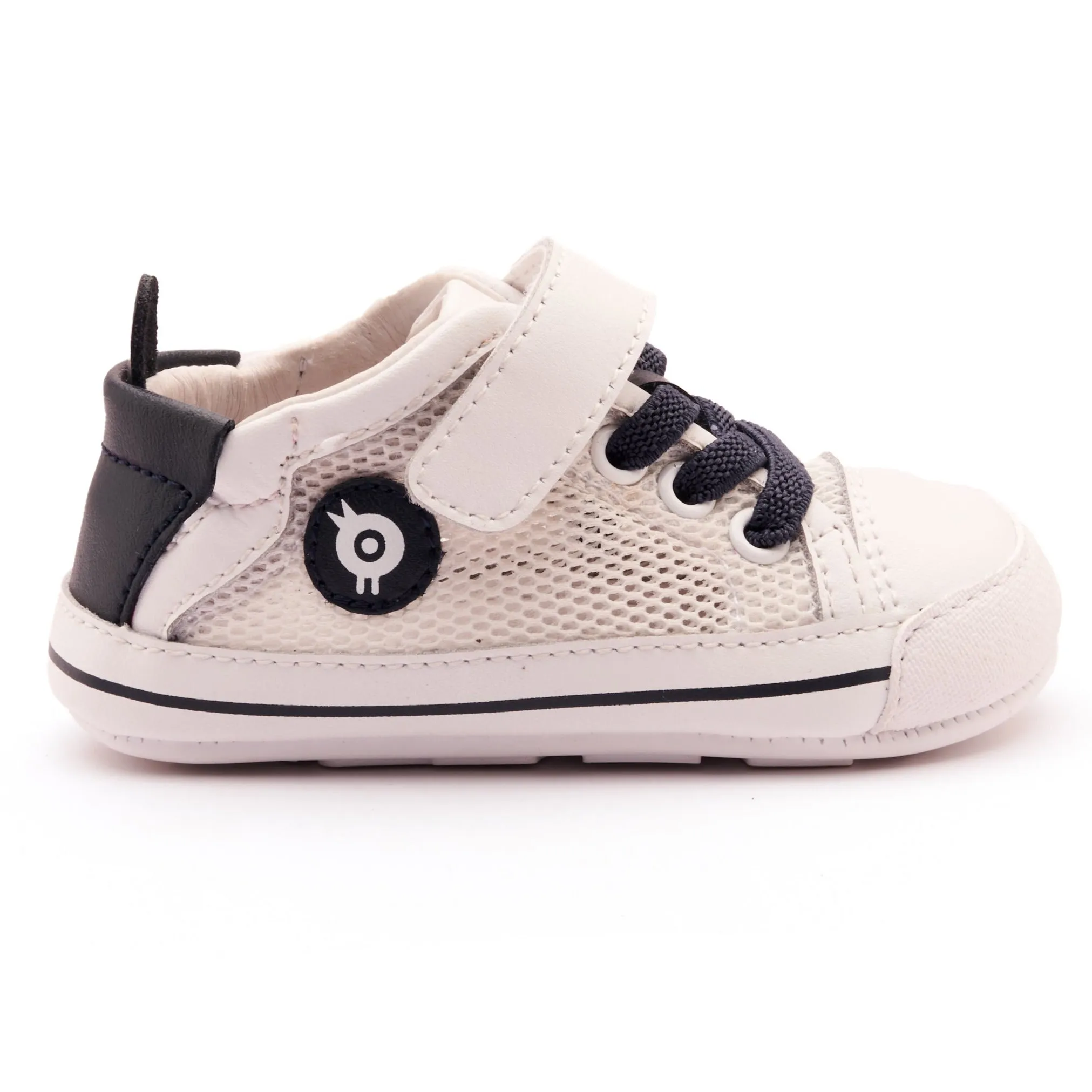 Old Soles Boy's and Girl's 0083RT Baby Mesh Casual Shoes - Snow / Navy / Snow Sole travel edge