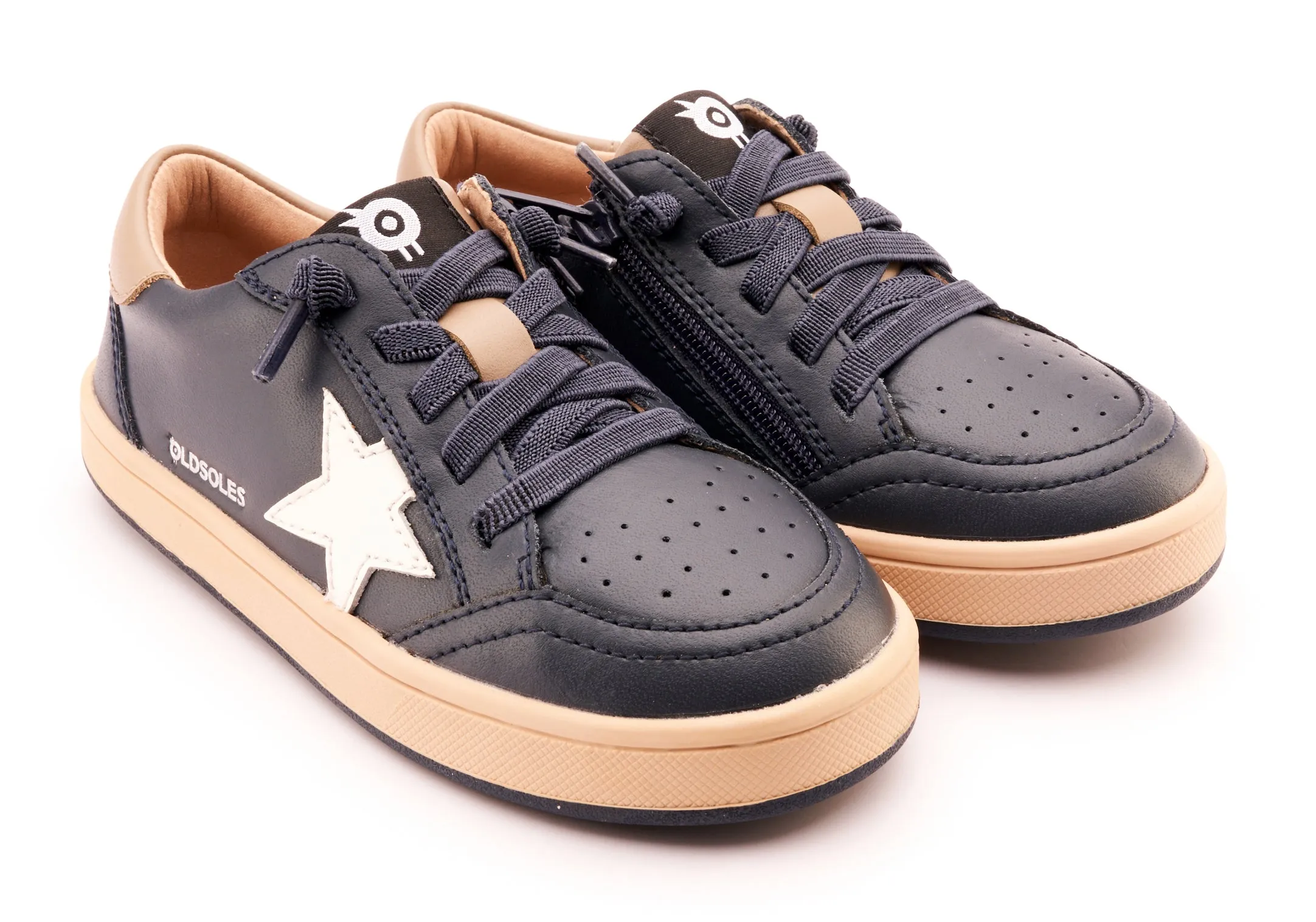 Old Soles Boy's and Girl's 1006 Platinum Runner Casual Shoes - Navy / Snow / Taupe / Natural Navy Sole cool city