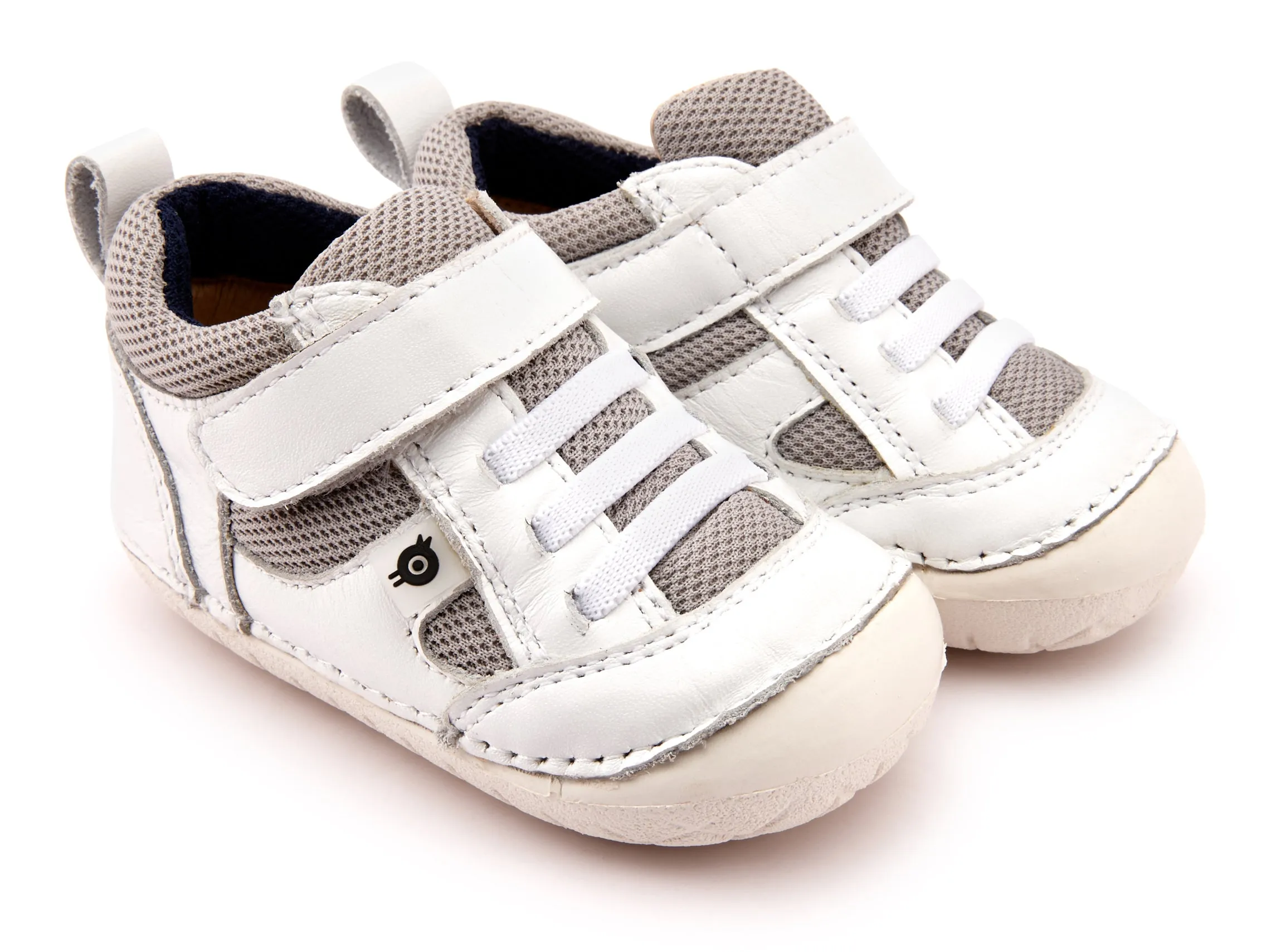 Old Soles Boy's and Girl's 4047 Bru Pave Sneakers - Snow/Light Grey/Navy vibe walk