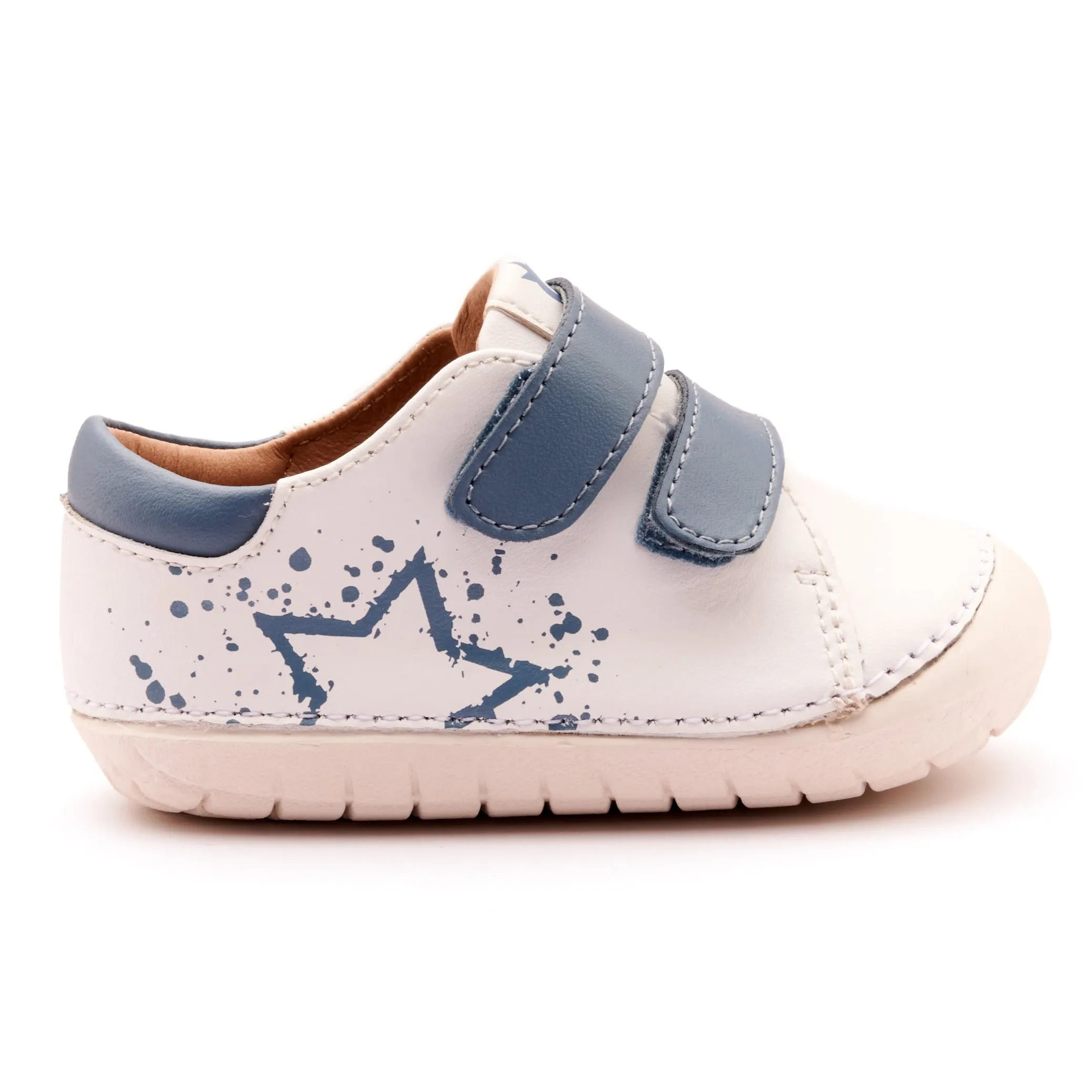 Old Soles Boy's and Girl's 4101 Pave Splash Casual Shoes - Snow / Indigo / White Sole chill vibe
