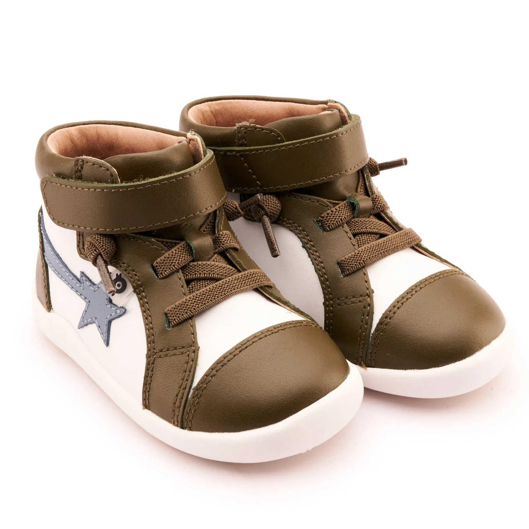 Old Soles Boy's and Girl's 8046 Ground Team Casual Shoes - Snow / Indigo / Militare comfy tech