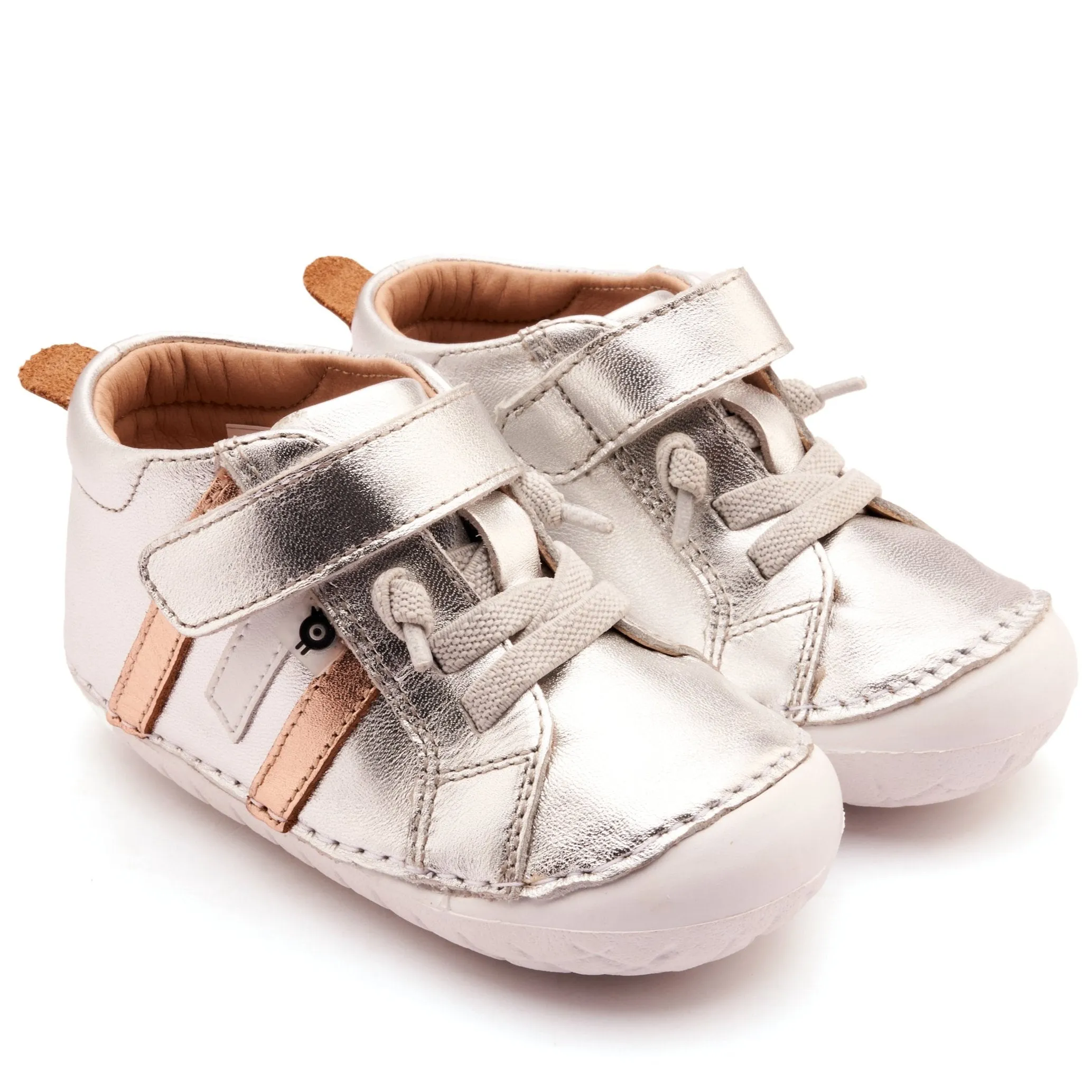 Old Soles Boy's and Girl's Away Pave Casual Shoes - Silver / Copper / Snow office vibe