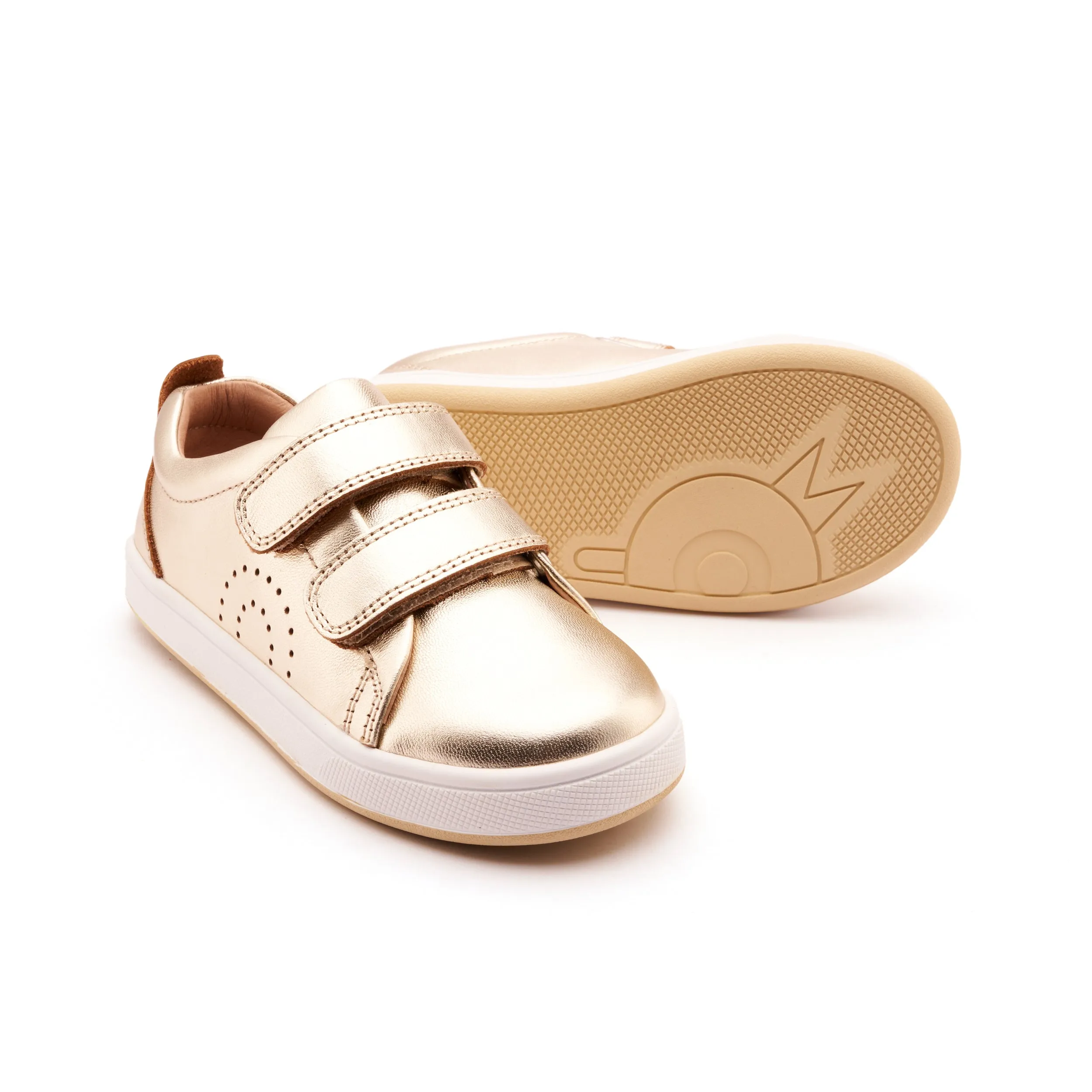 Old Soles Boy's and Girl's Big Tot Casual Shoes - Gold quick slip