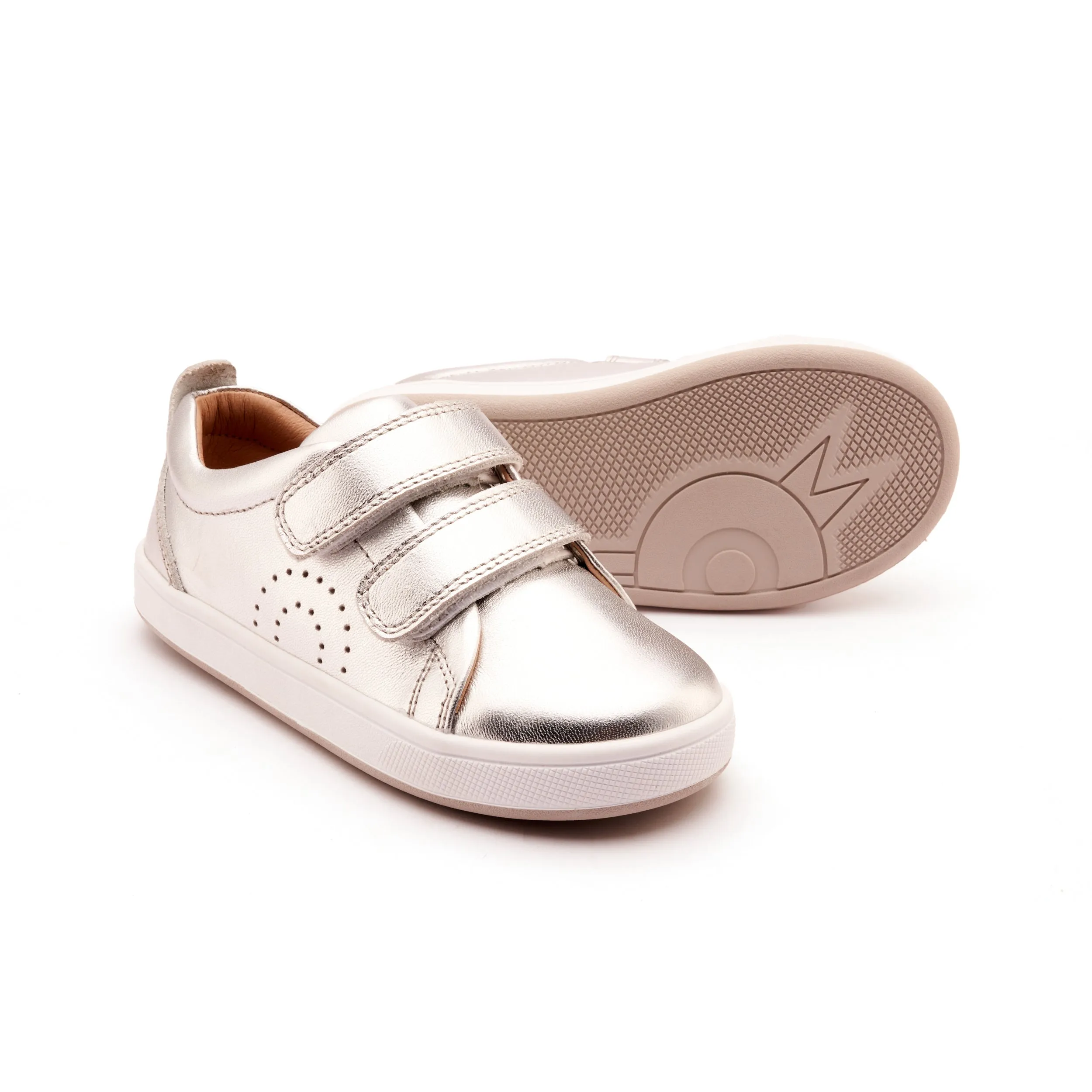 Old Soles Boy's and Girl's Big Tot Casual Shoes - Silver easy hour
