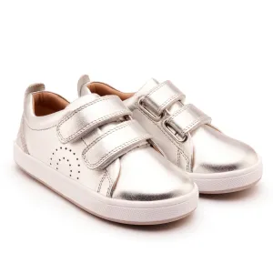 Old Soles Boy's and Girl's Big Tot Casual Shoes - Silver minimal edge