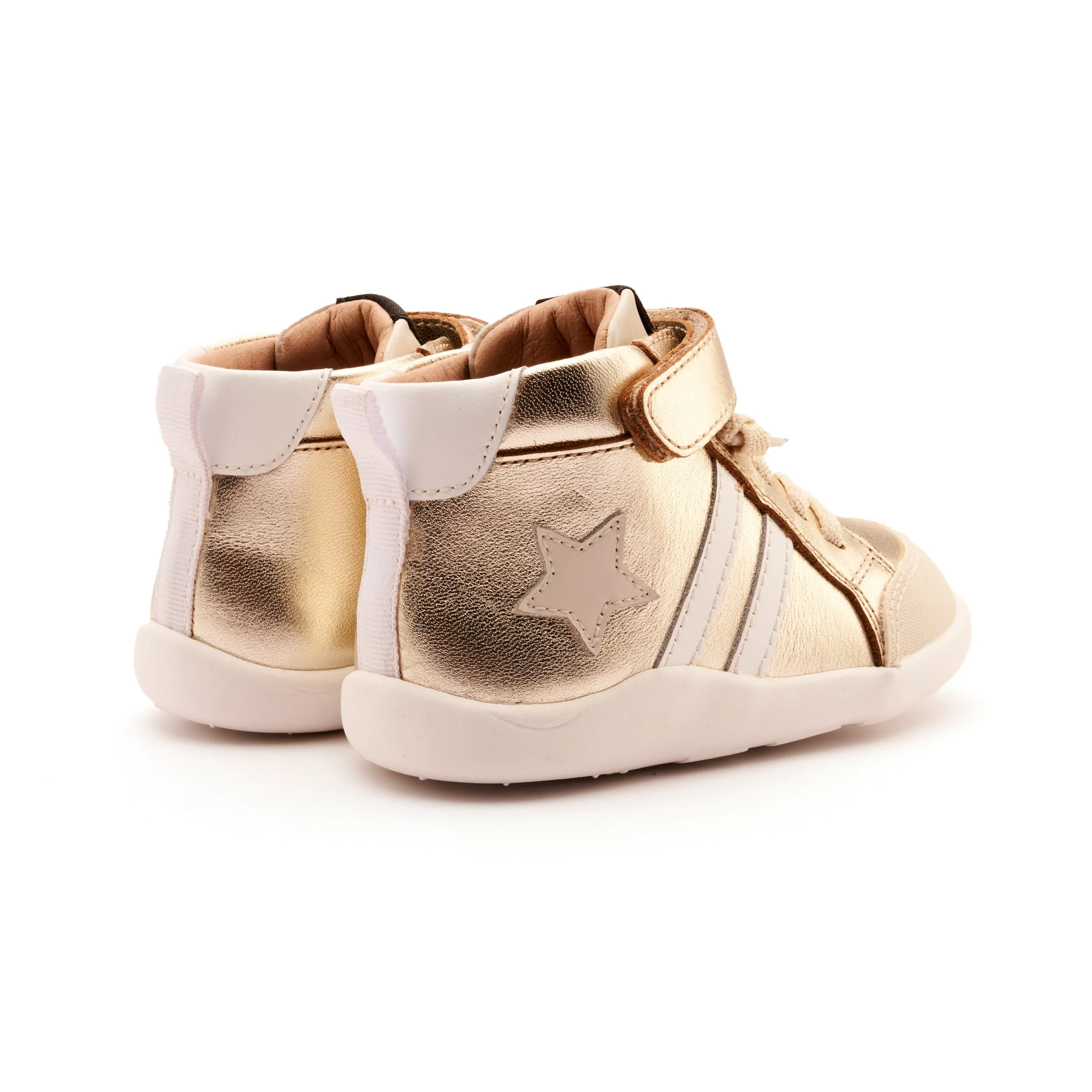 Old Soles Boy's and Girl's Boss Ground Casual Shoes - Gold / Sporco / Snow fit ease