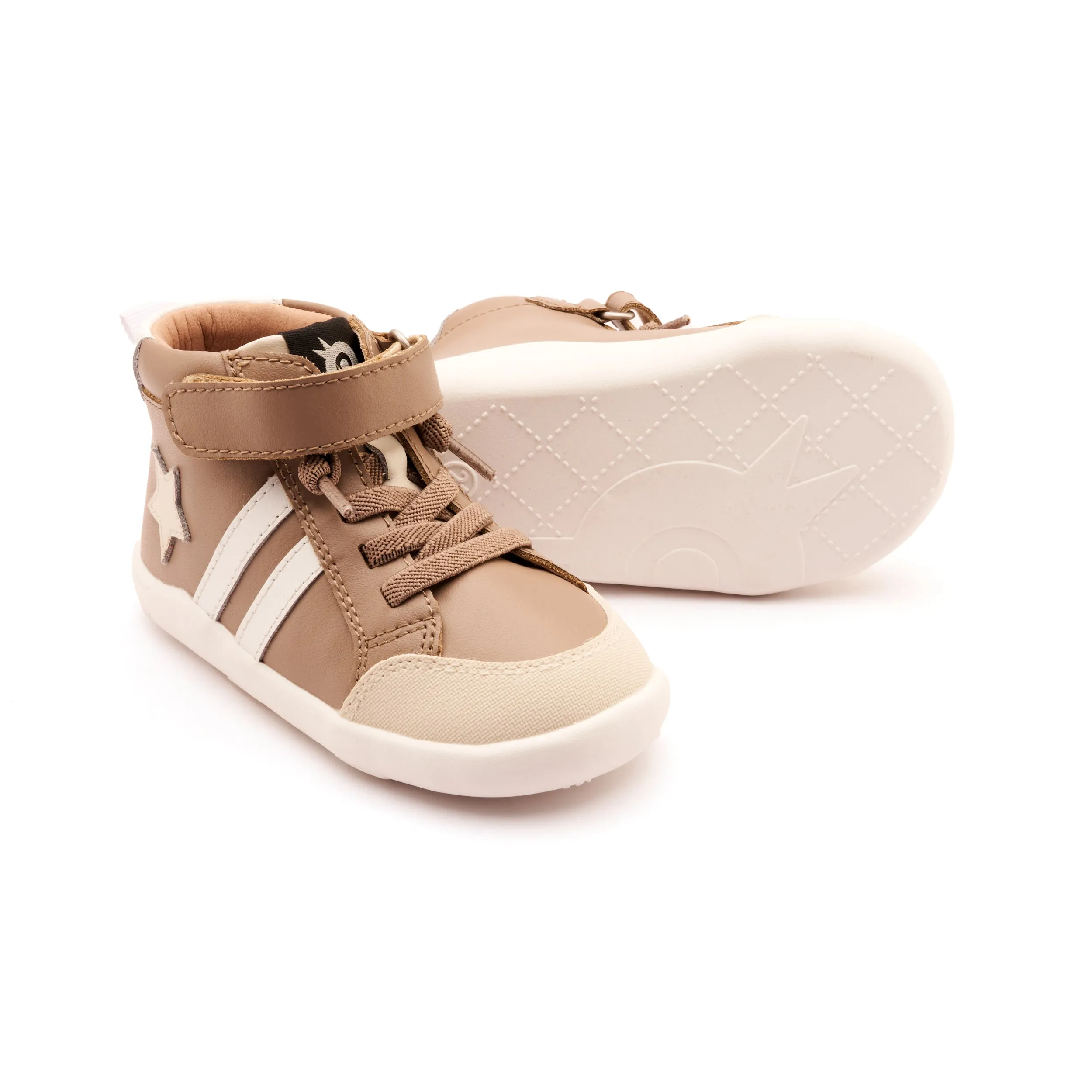 Old Soles Boy's and Girl's Boss Ground Casual Shoes - Taupe / Sporco / Snow feel smooth