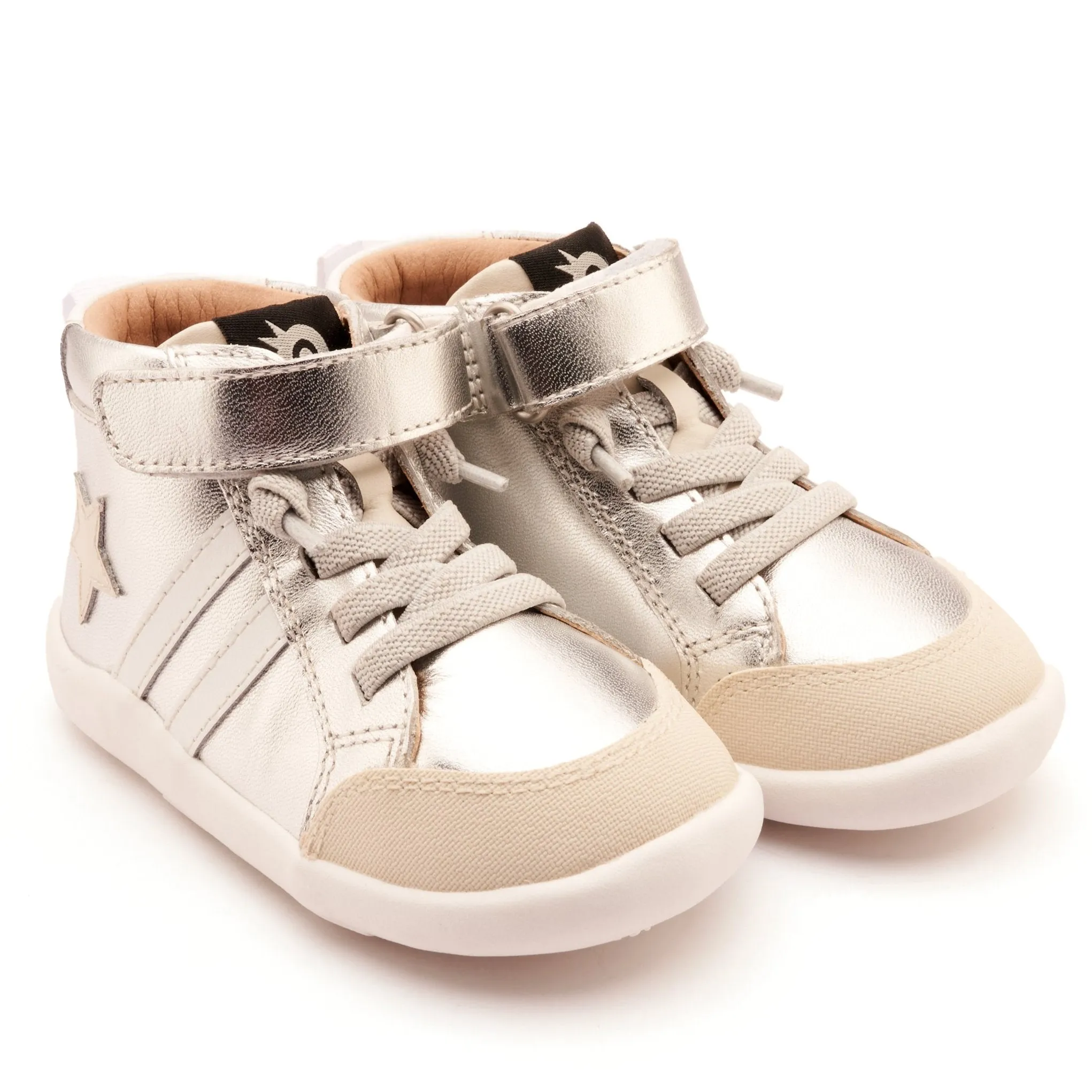 Old Soles Boy's and Girl's BossGround Casual Shoes - Silver / Sporco / Snow smooth vibe
