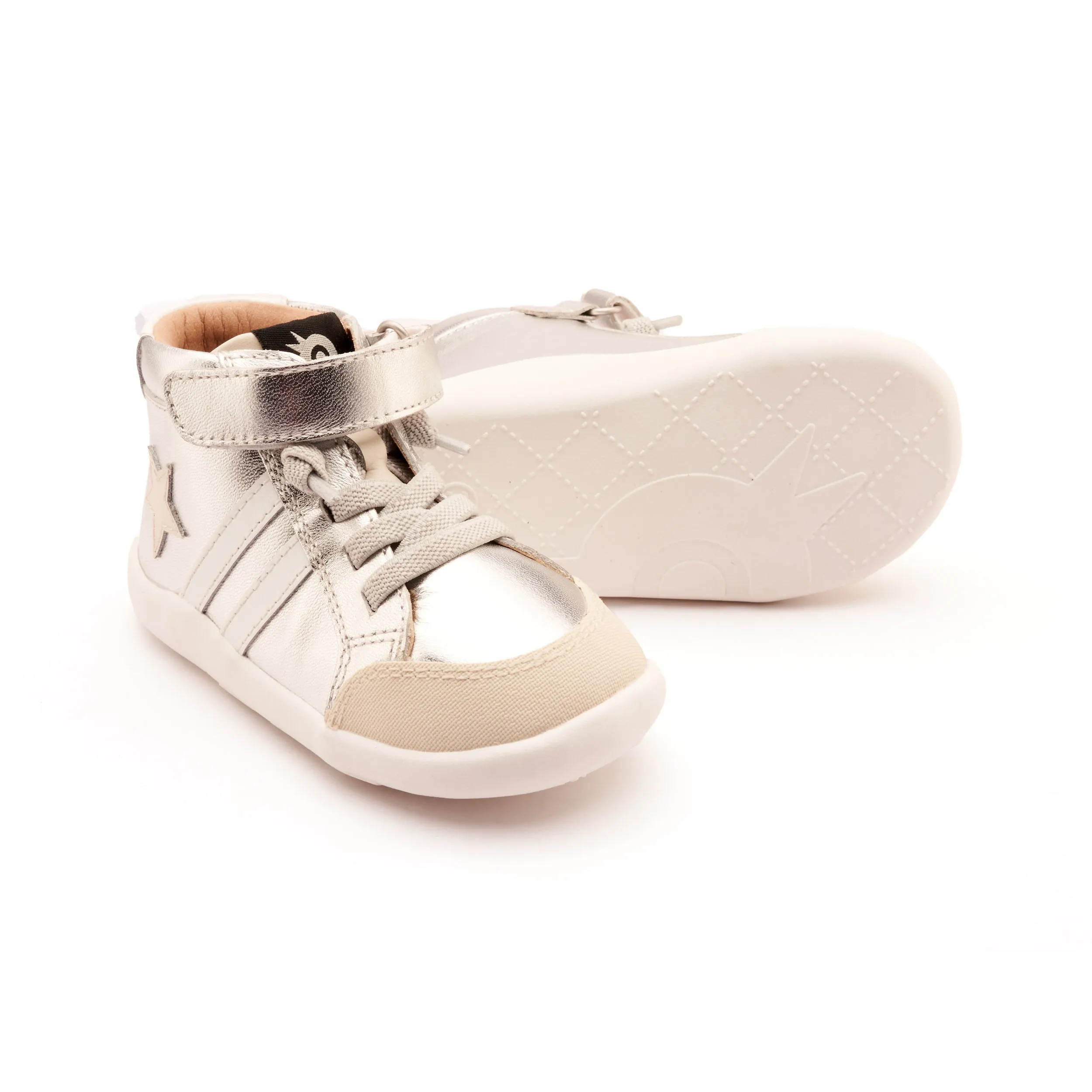 Old Soles Boy's and Girl's BossGround Casual Shoes - Silver / Sporco / Snow soft frame