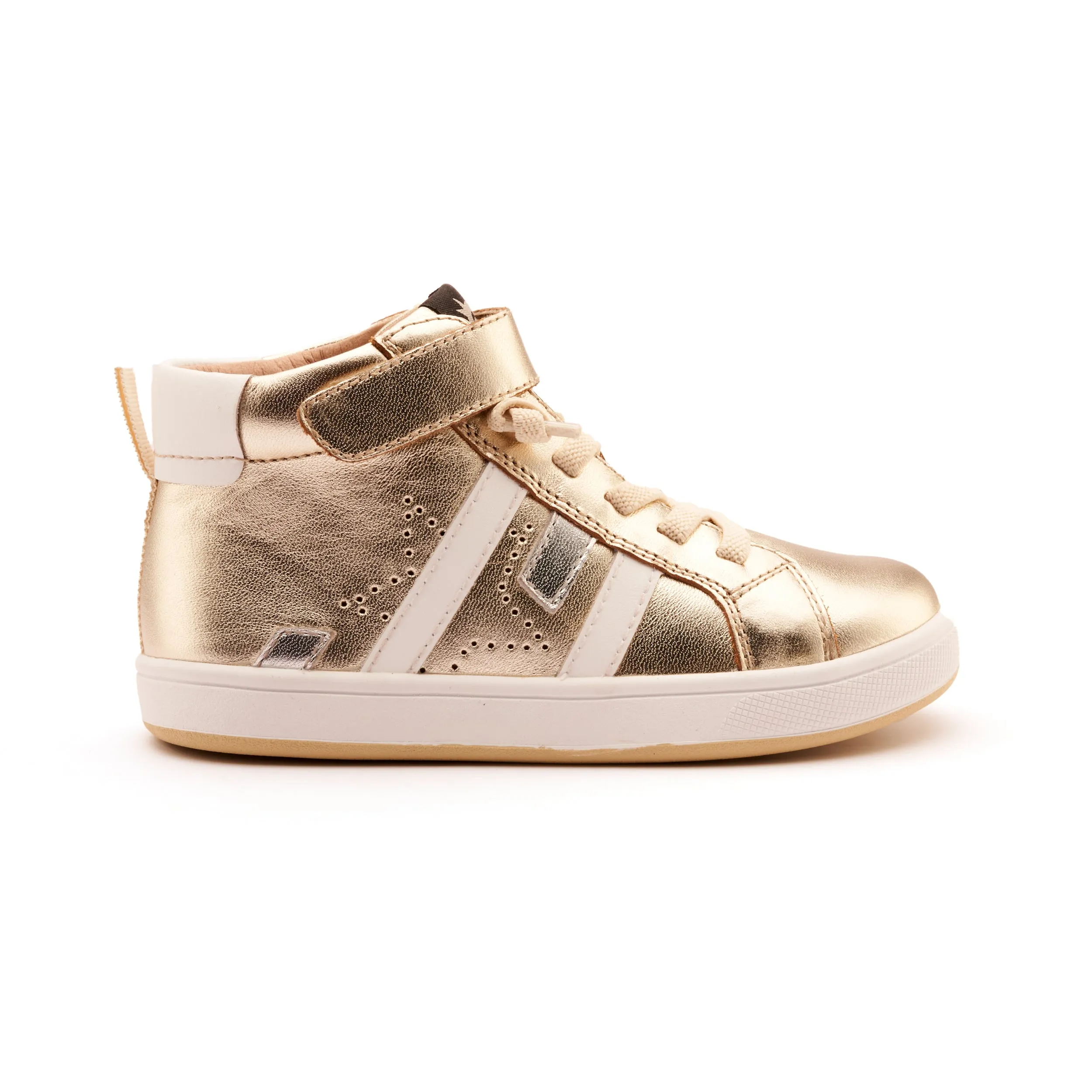 Old Soles Boy's and Girl's Challenger Casual Shoes - Gold / Snow / Silver breezy move