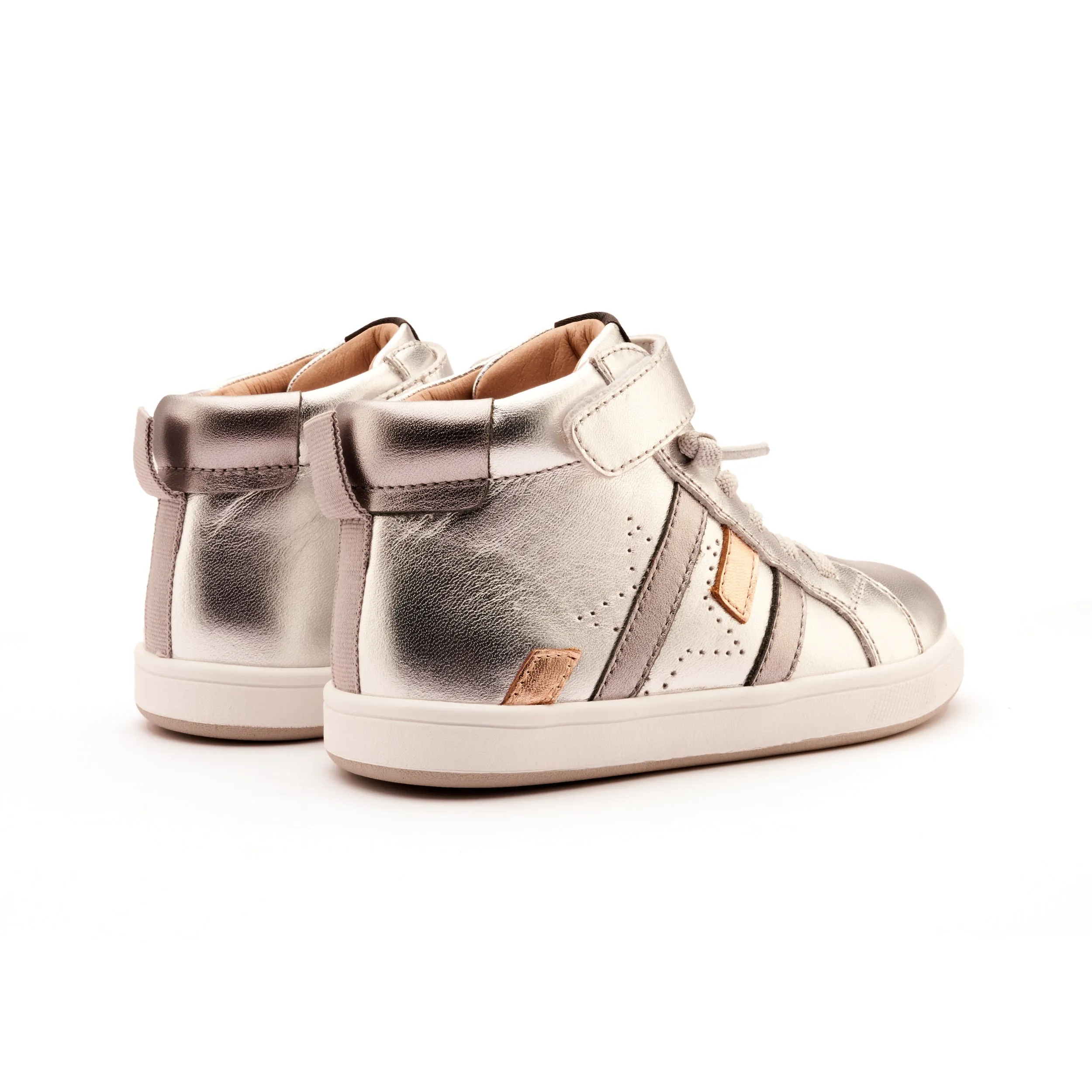 Old Soles Boy's and Girl's Challenger Casual Shoes - Silver / Rich Silver / Copper night out