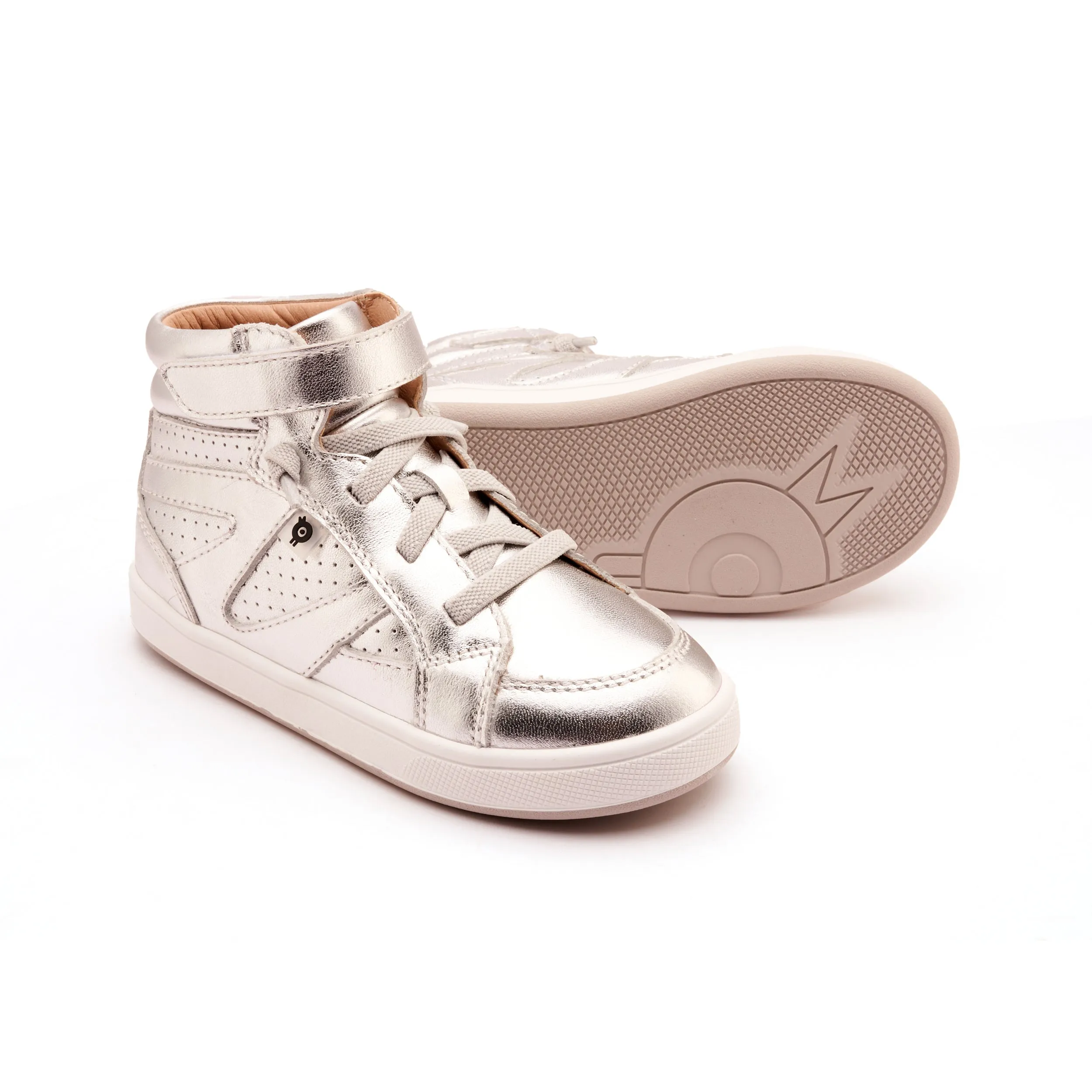 Old Soles Boy's and Girl's Cheersta Casual Shoes - Silver soft padding