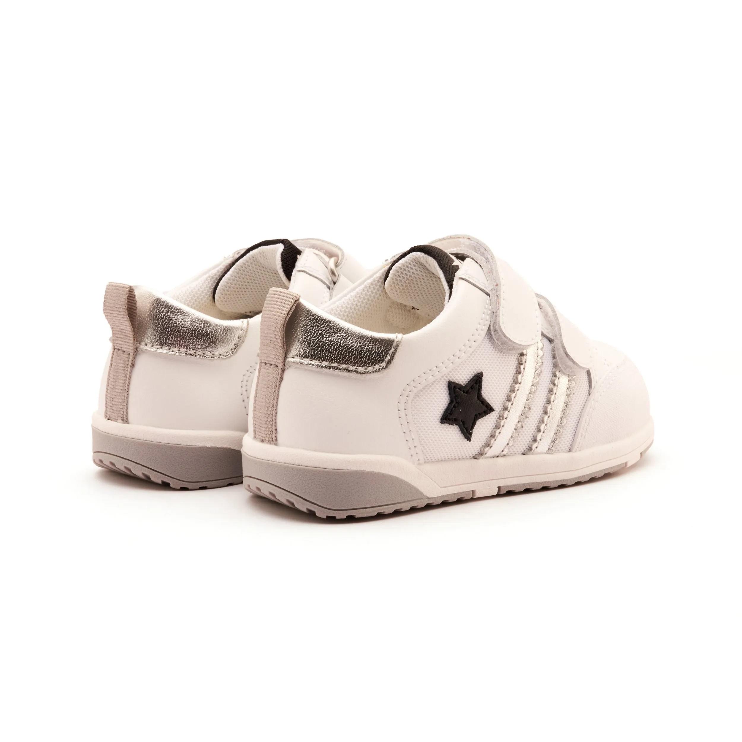 Old Soles Boy's and Girl's Field Squad Casual Shoes - Snow / Silver / Black quick slip