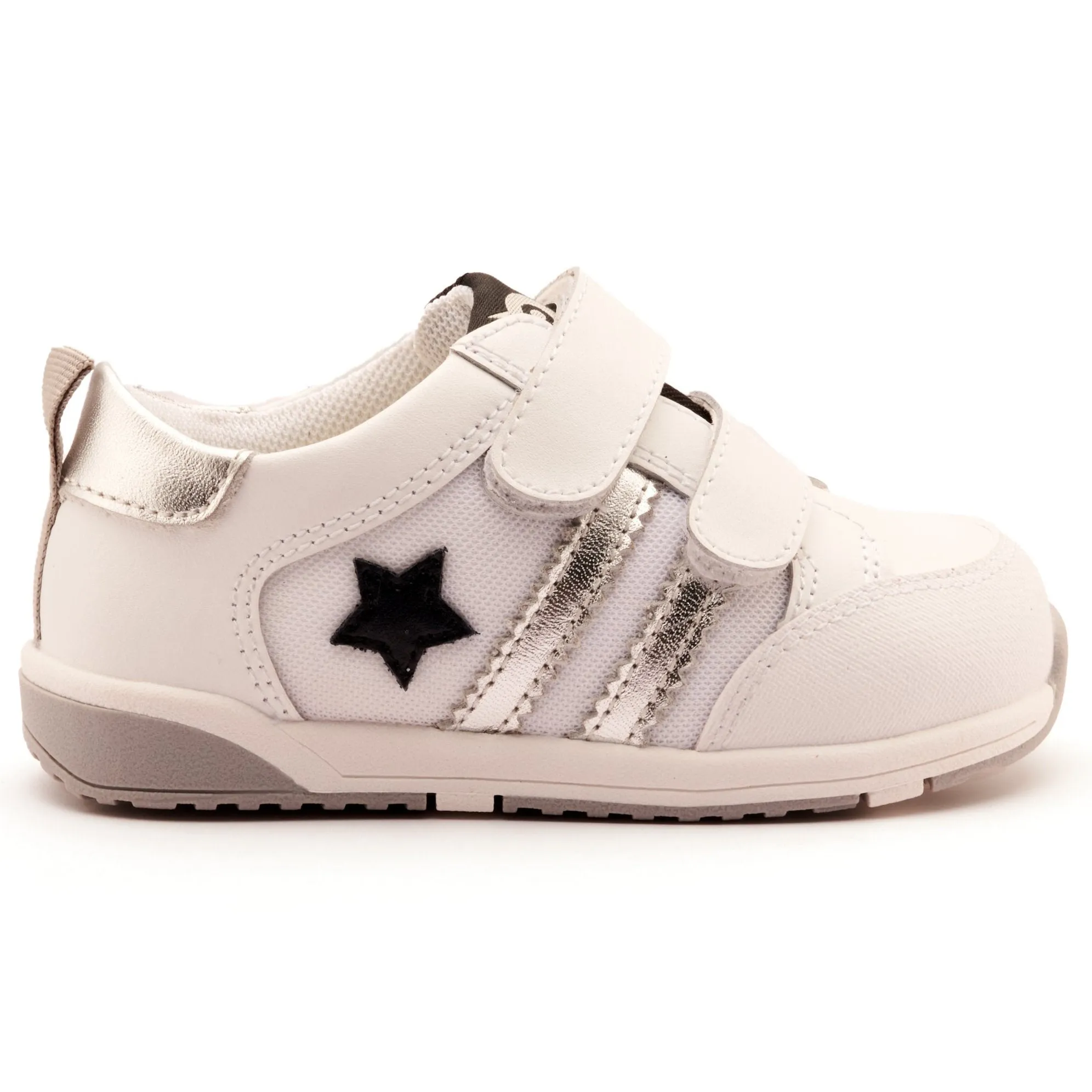 Old Soles Boy's and Girl's Field Squad Casual Shoes - Snow / Silver / Black soft frame