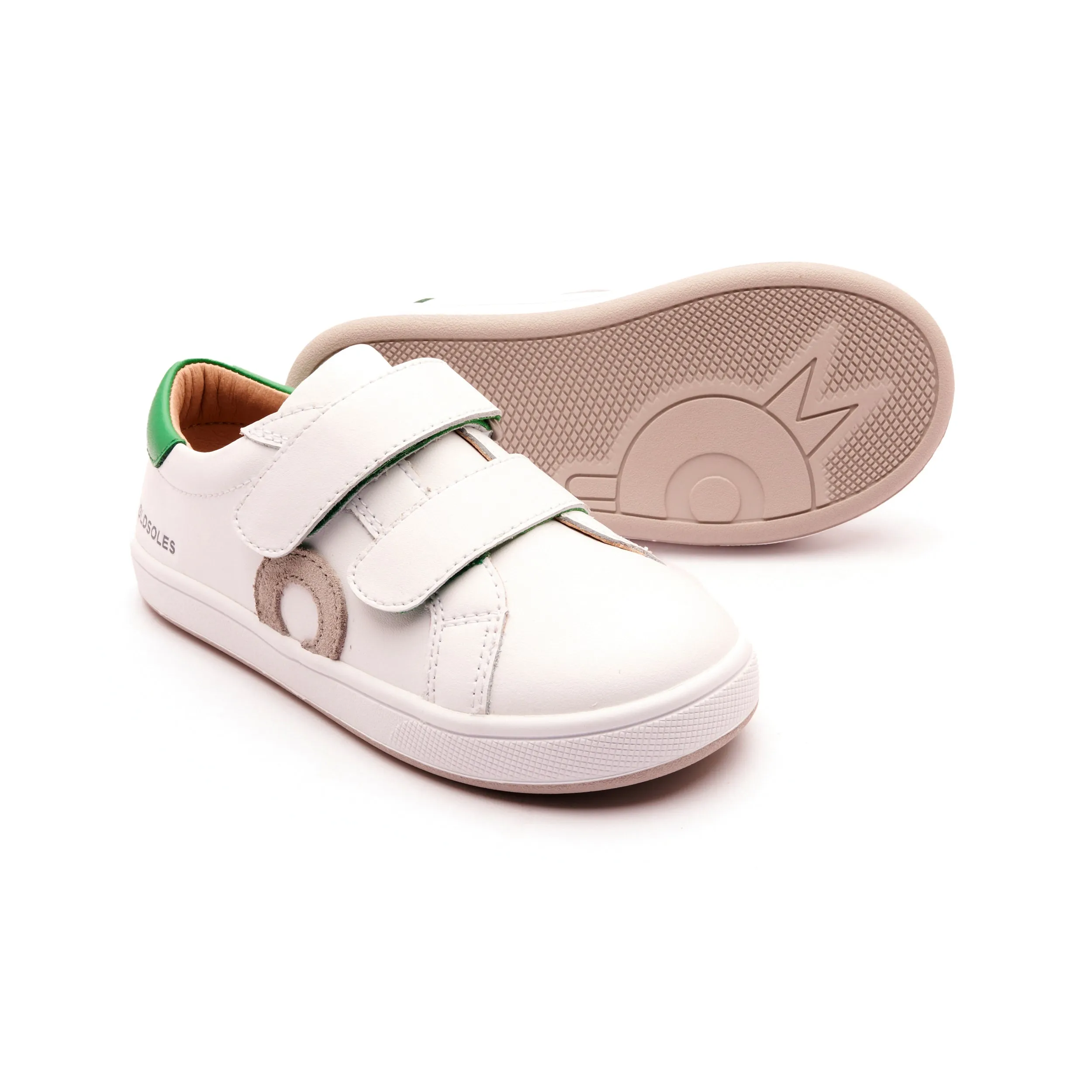 Old Soles Boy's and Girl's Kix Casual Shoes - Snow / Neon Green / Gris / White off duty