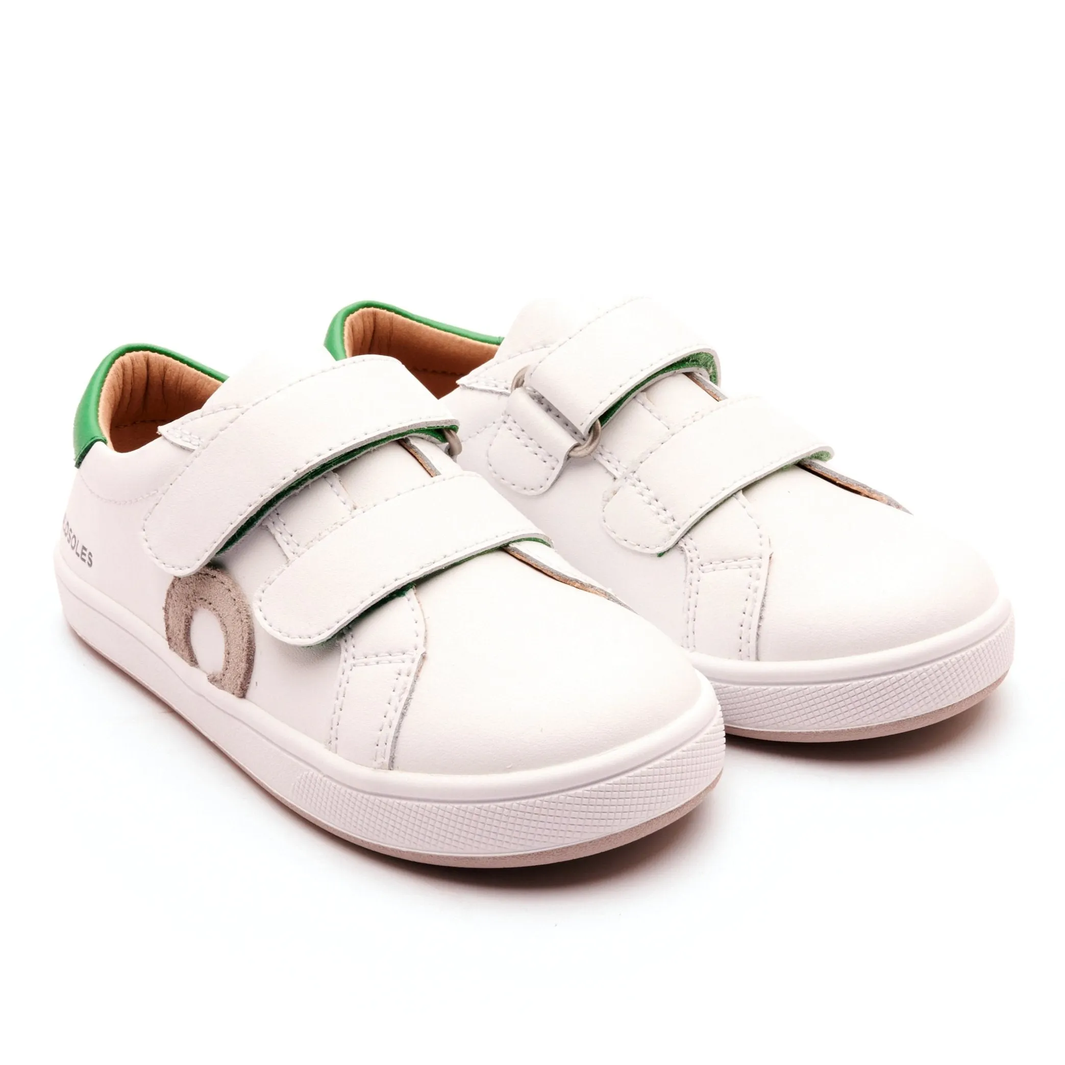 Old Soles Boy's and Girl's Kix Casual Shoes - Snow / Neon Green / Gris / White mild look