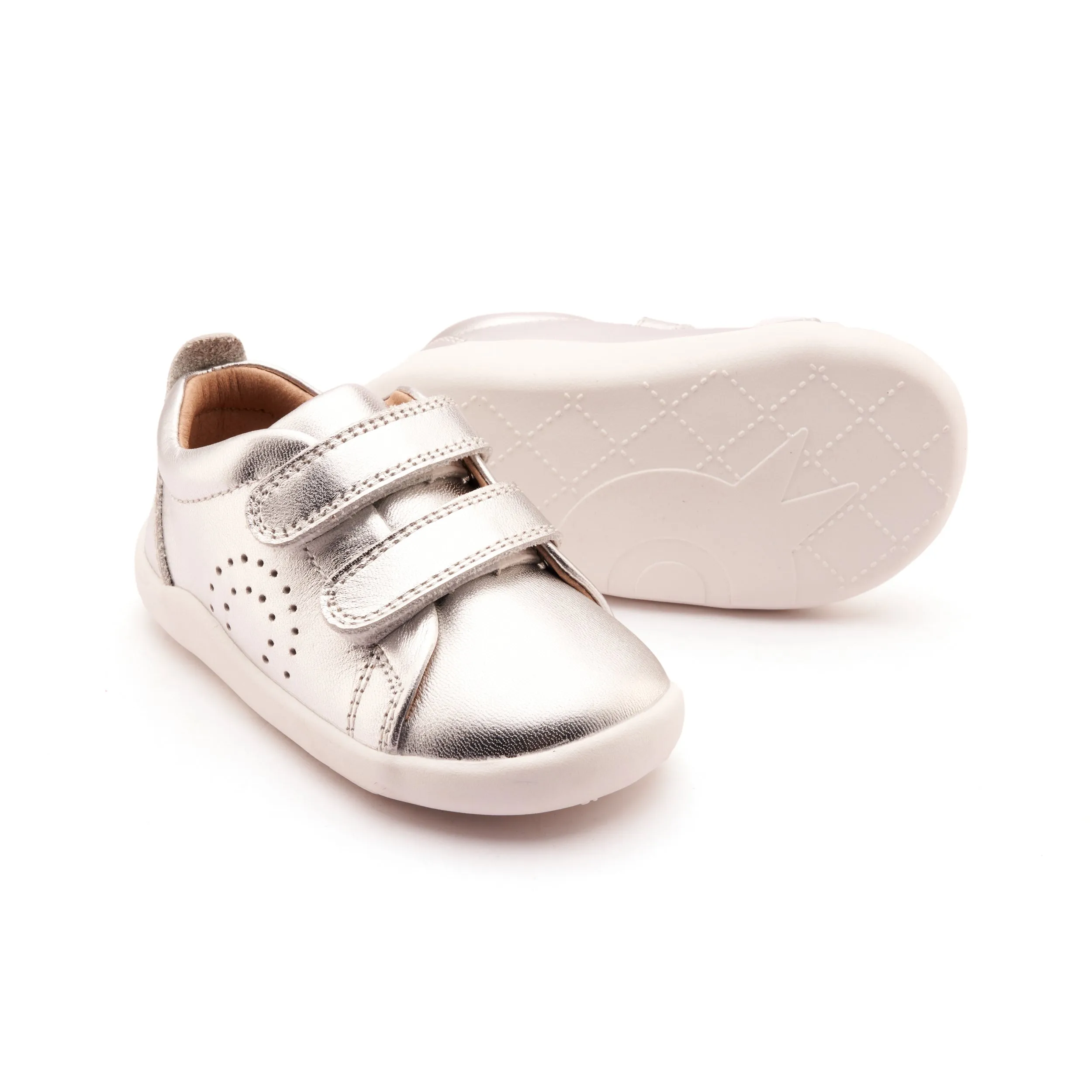 Old Soles Boy's and Girl's LittleTot Casual Shoes - Silver go light