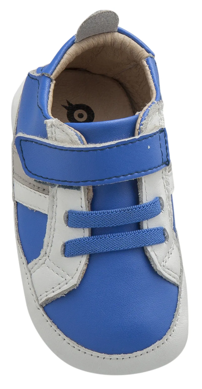Old Soles Boy's and Girl's Mini Jogger, Neon Blue / Snow / Gris fit busy
