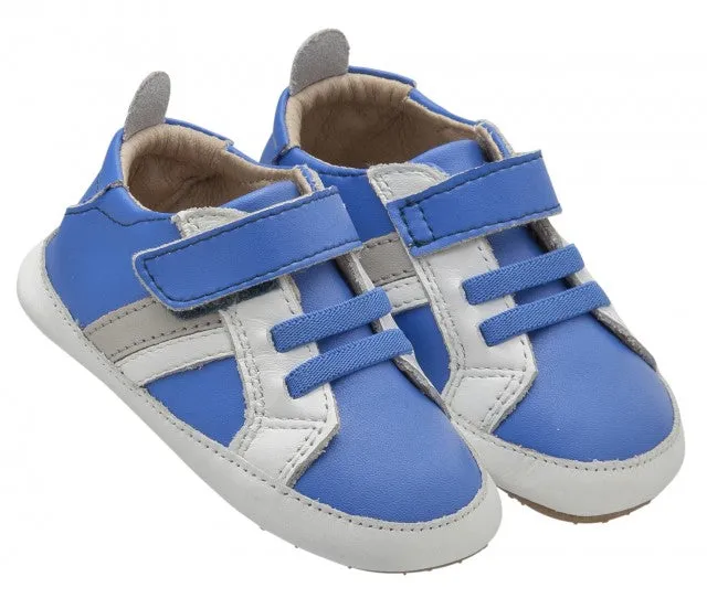 Old Soles Boy's and Girl's Mini Jogger, Neon Blue / Snow / Gris off duty
