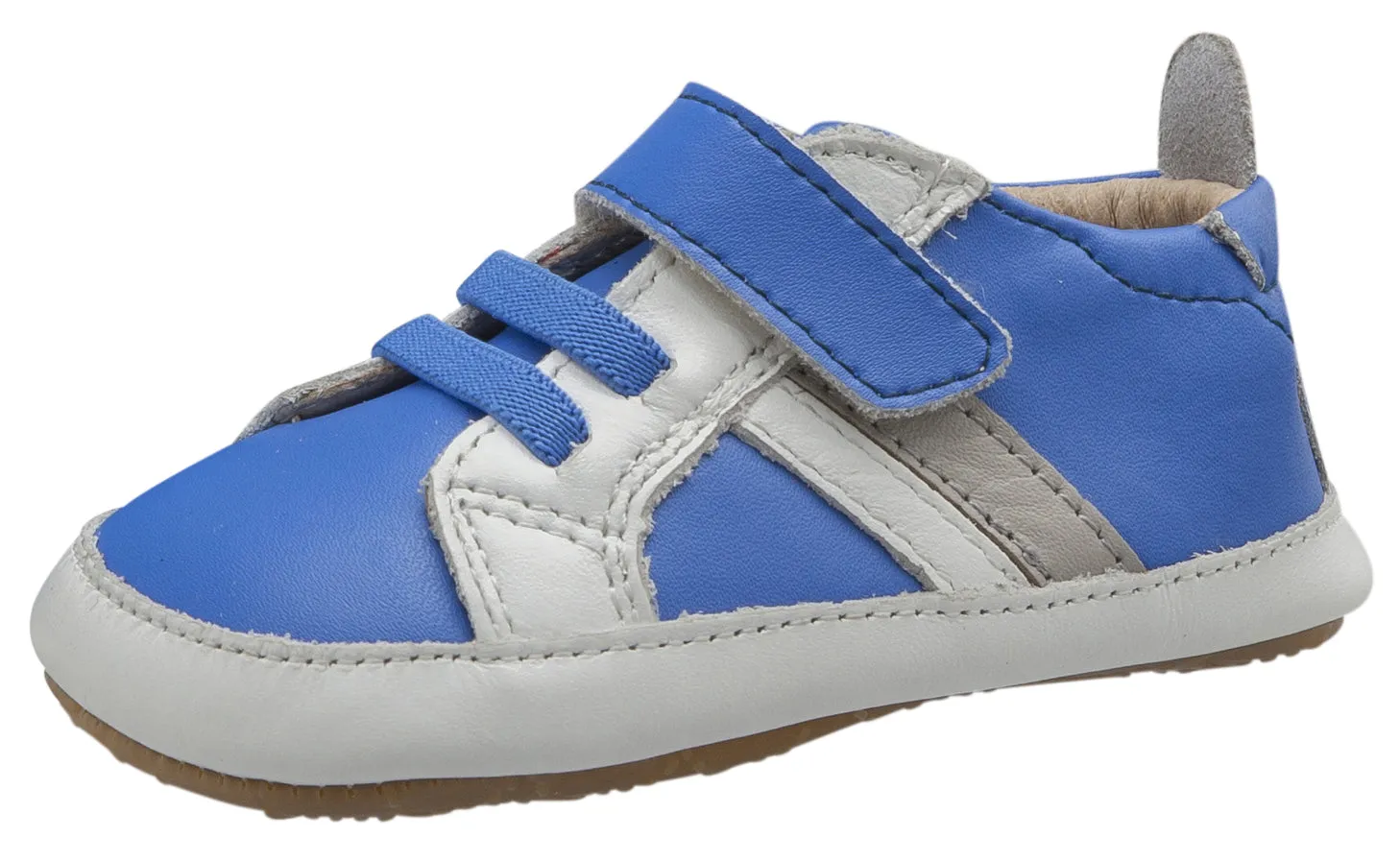 Old Soles Boy's and Girl's Mini Jogger, Neon Blue / Snow / Gris walk vibe