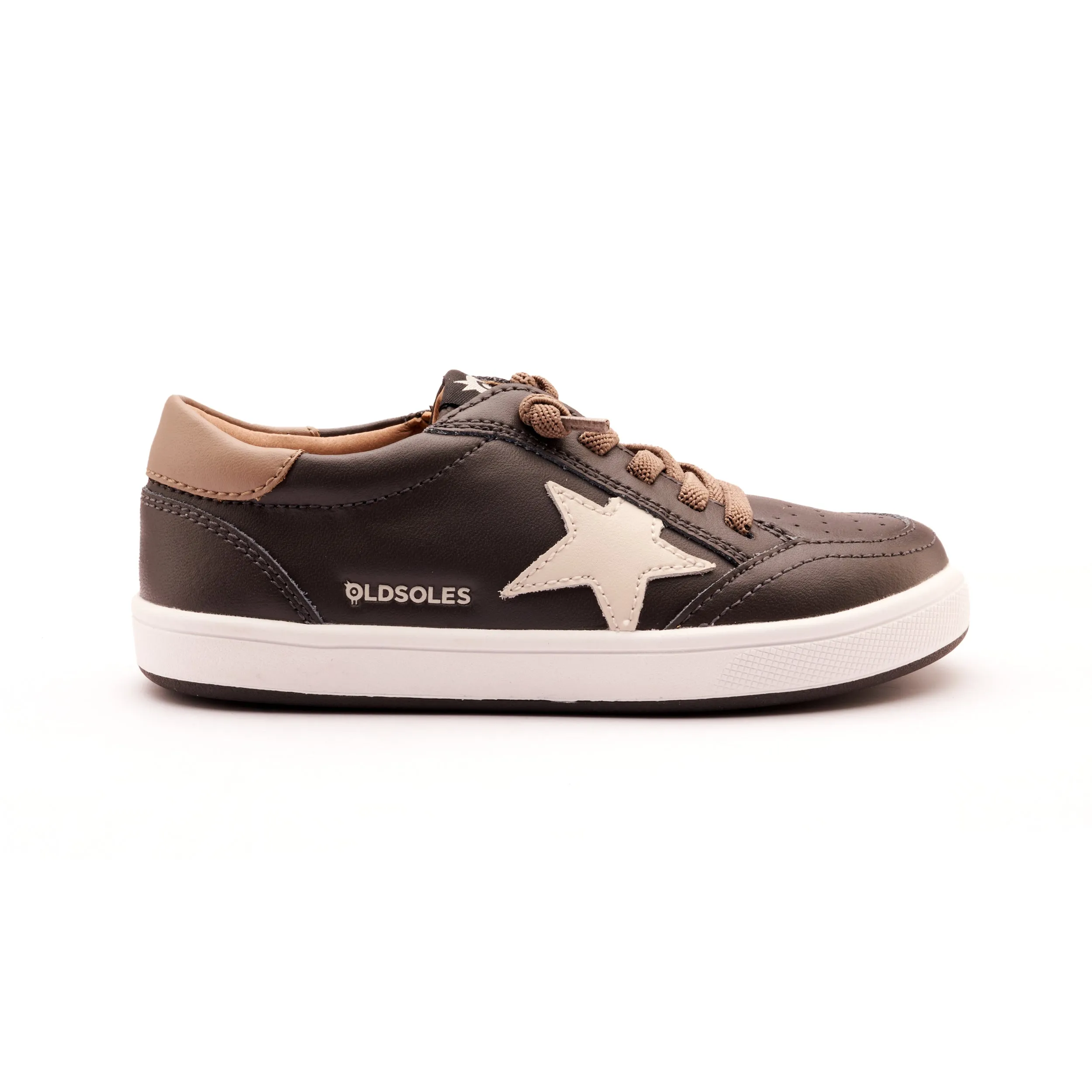 Old Soles Boy's and Girl's Platinum Runner Casual Shoes - Antracita / Taupe / Sporco soft padding