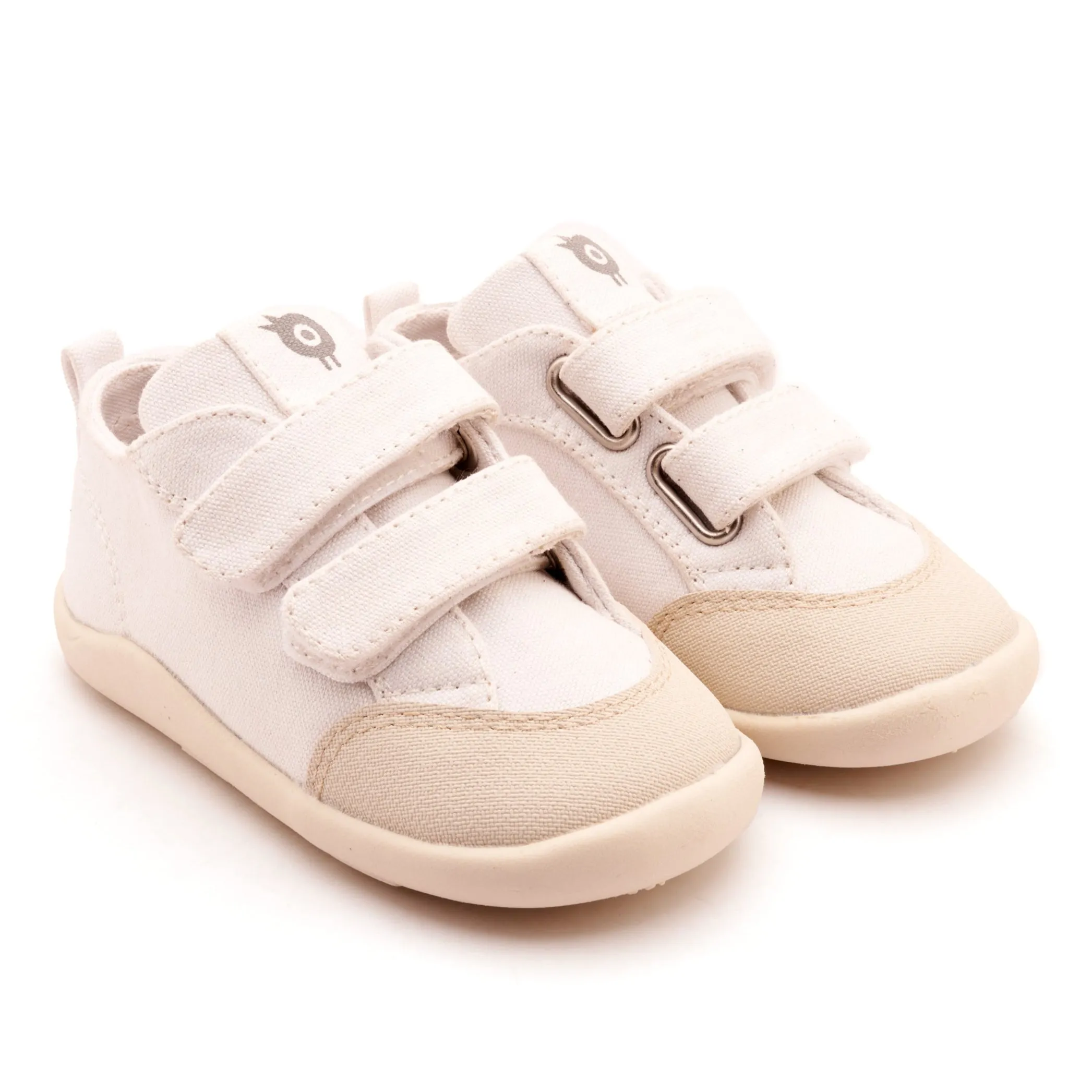Old Soles Boy's and Girl's Salty Ground Casual Shoes - White Canvas minimal edge